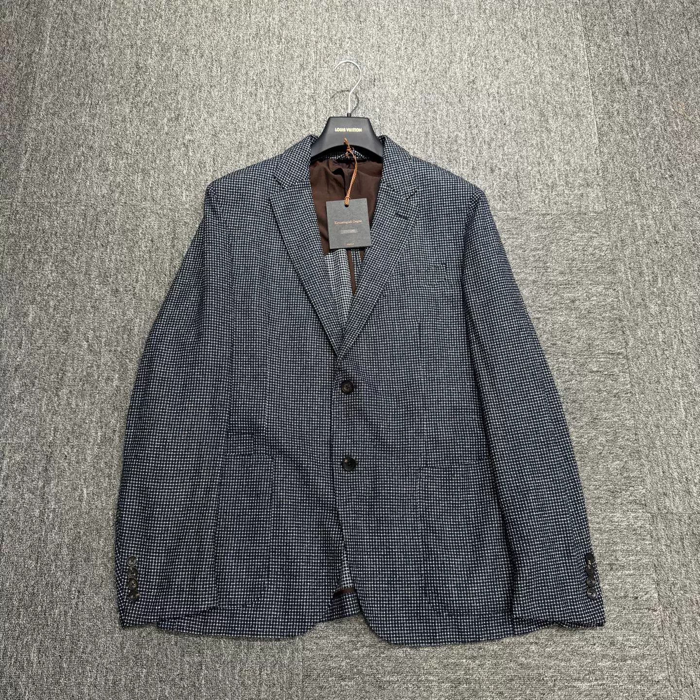 Ermenegildo Zegna Ermenegildo Zegna Checked Wool Blazer Size 44R Size 44R - 2 Thumbnail