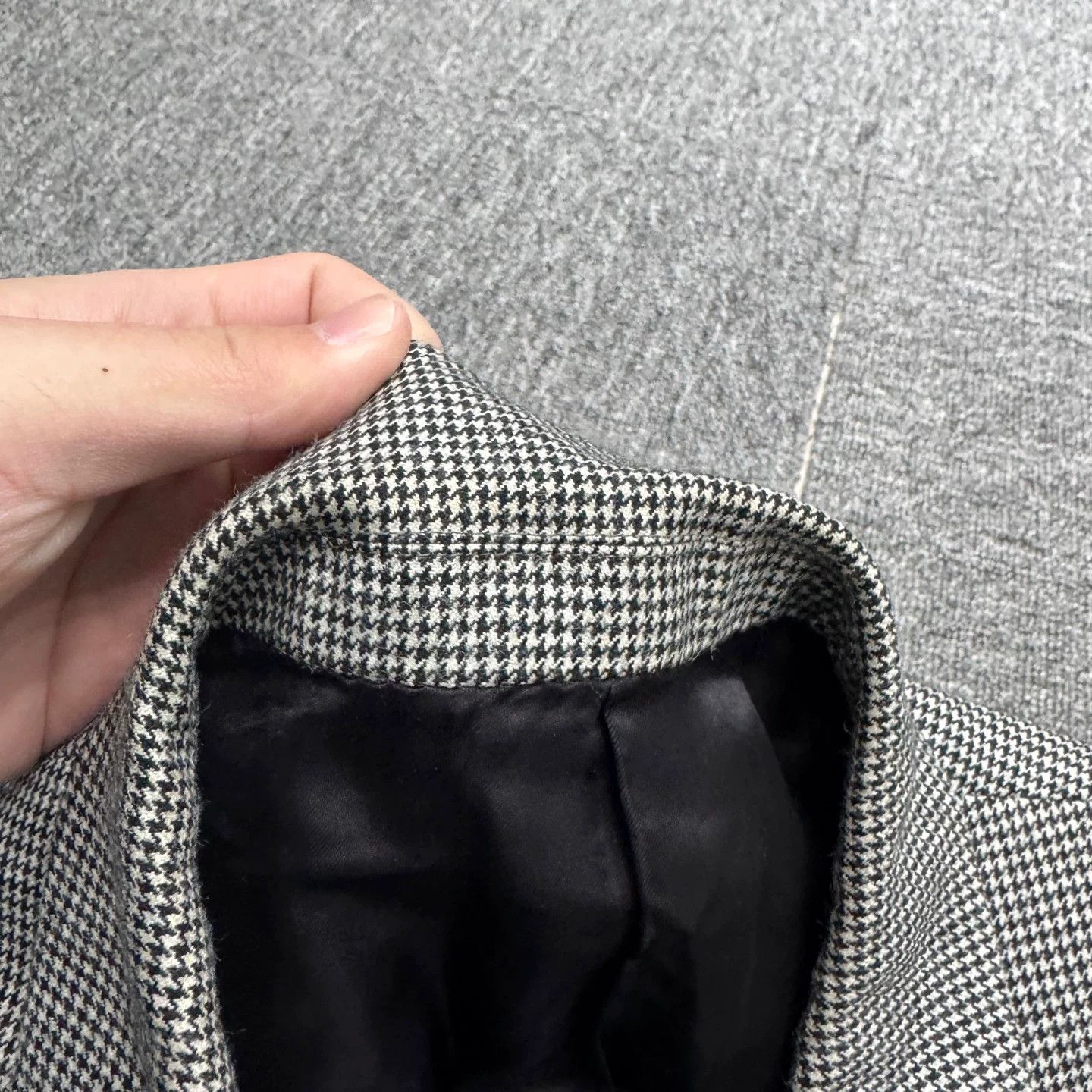 JOHN LAWRENCE SULLIVAN John Lawrence Sullivan Houndstooth Wool Blazer Size 36 Size 34R - 3 Thumbnail