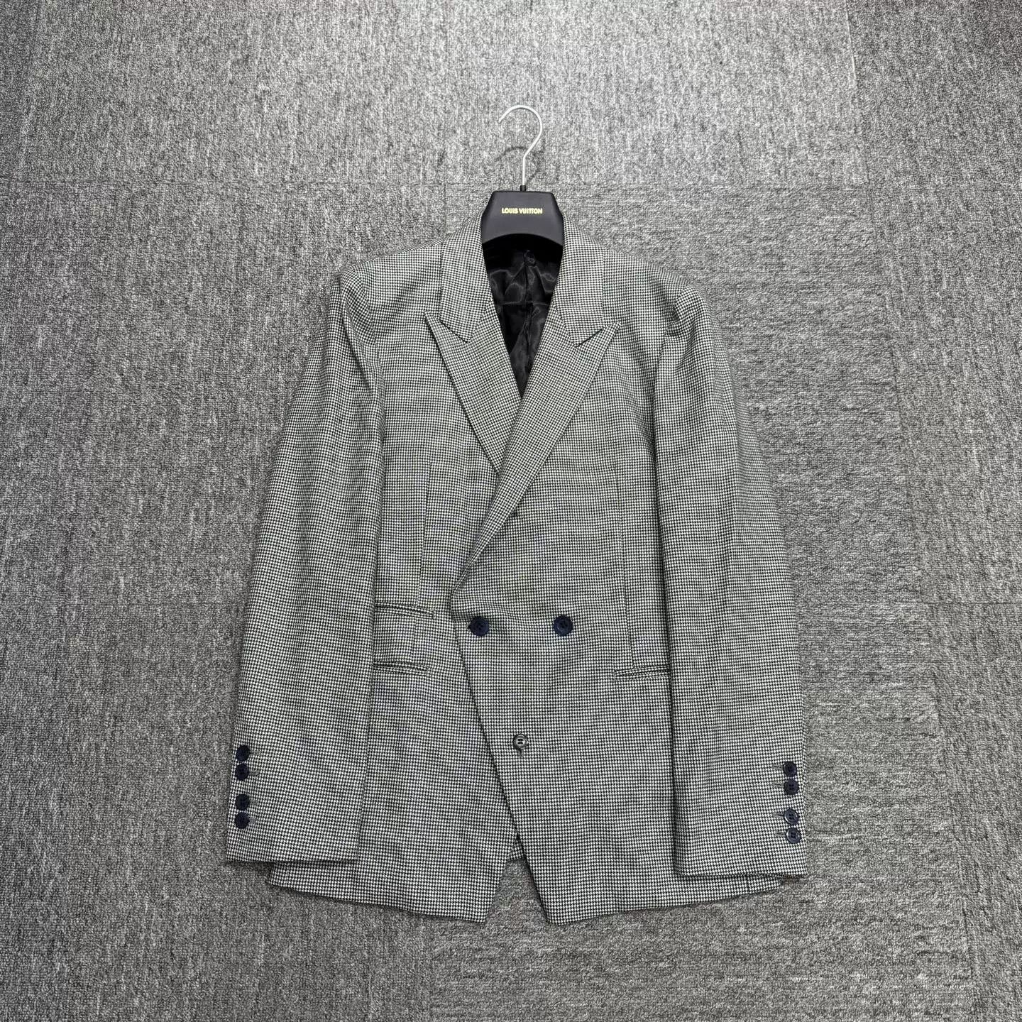 JOHN LAWRENCE SULLIVAN John Lawrence Sullivan Houndstooth Wool Blazer Size 36 Size 34R - 2 Thumbnail