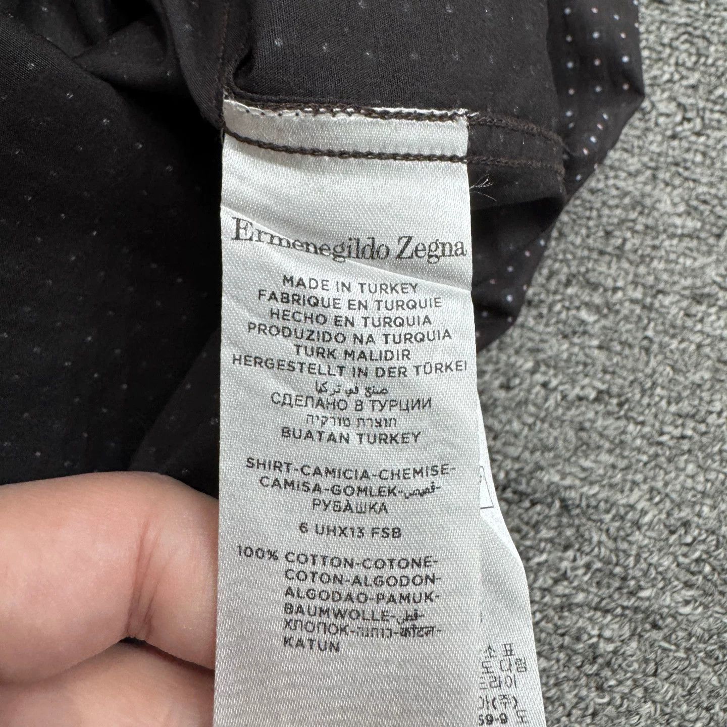 Ermenegildo Zegna Ermenegildo Zegna Dot Print Button Up Shirt Size M Size US M / EU 48-50 / 2 - 4 Thumbnail