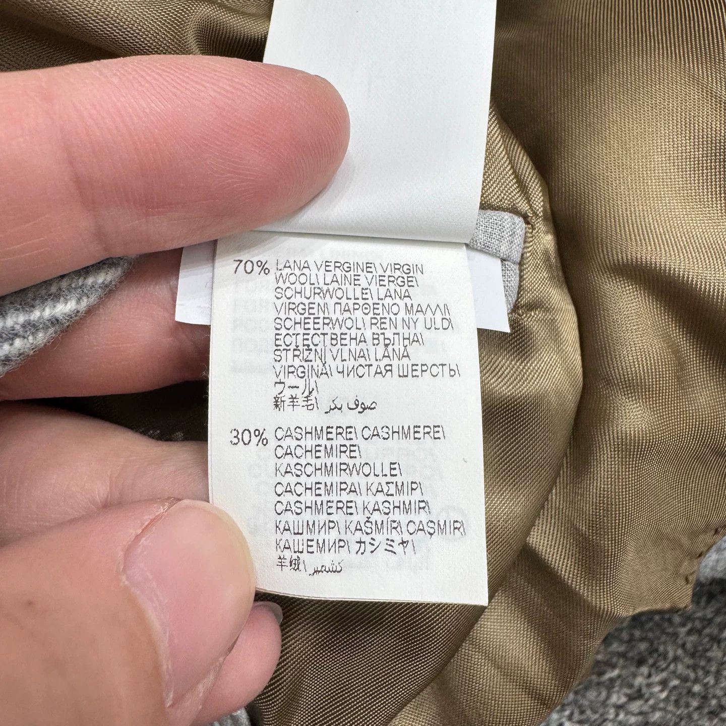 Brunello Cucinelli Brunello Cucinelli Herringbone Wool Jacket Size L Size US L / EU 52-54 / 3 - 4 Thumbnail