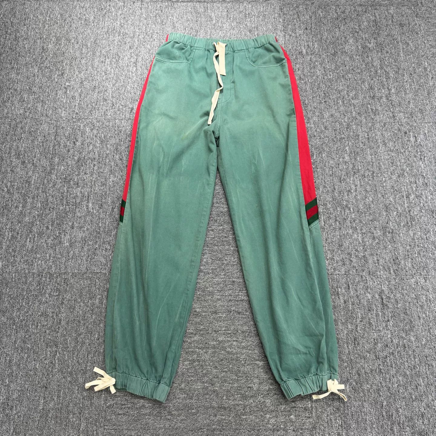 Gucci Gucci Green Red Stripe Joggers Size 32 Size US 32 / EU 48 - 2 Thumbnail