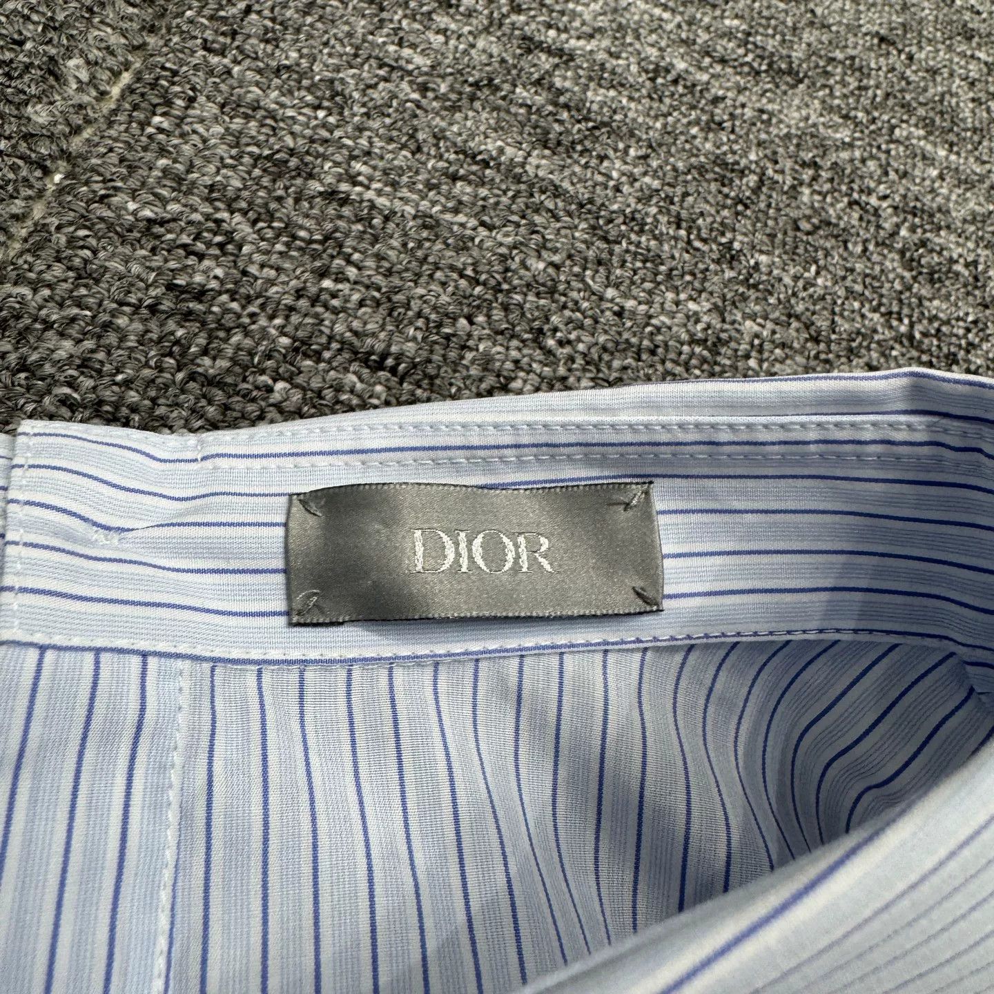 Dior Dior Blue Striped Button Up Shirt Size L Size US L / EU 52-54 / 3 - 3 Thumbnail