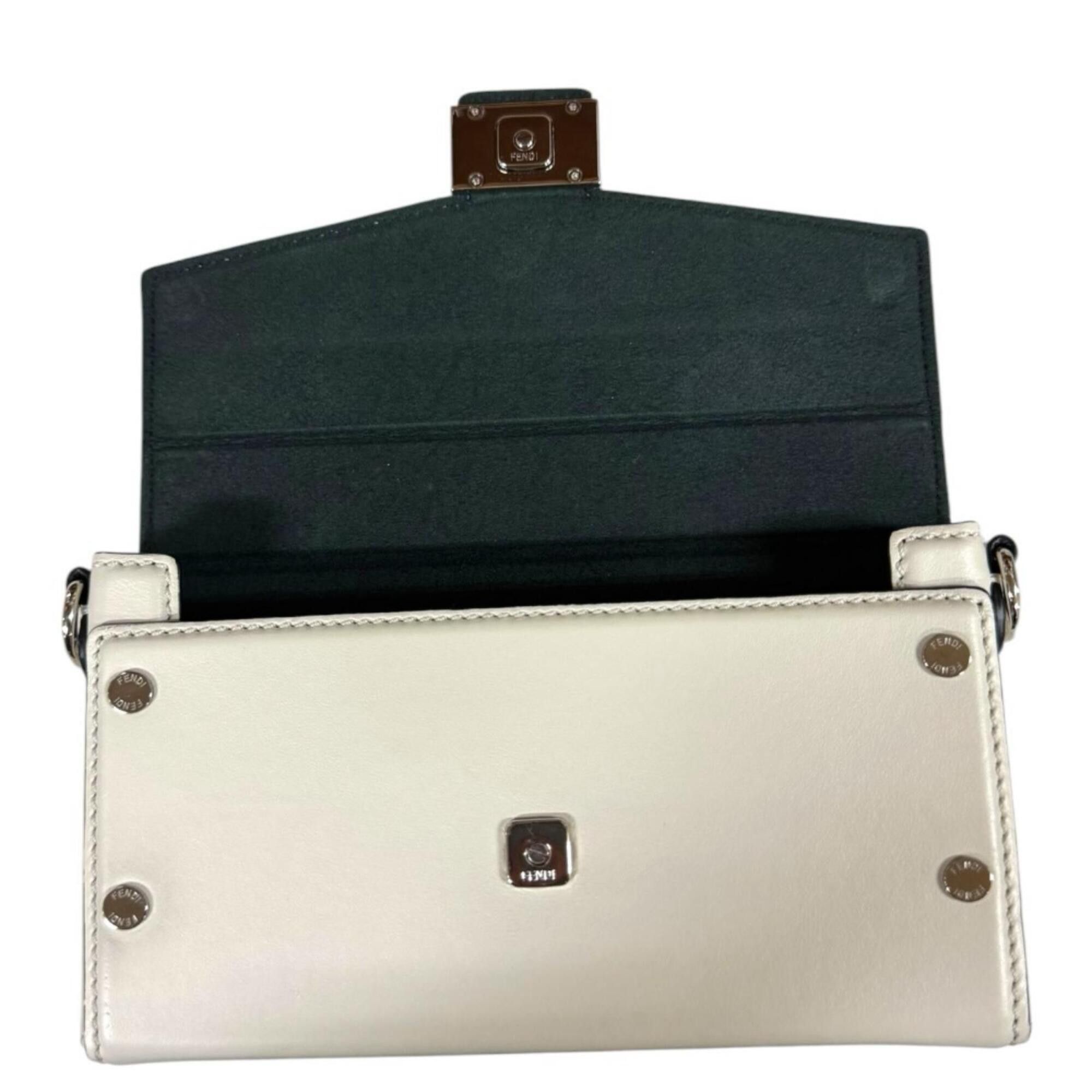 Fendi Fendi x Marc Jacobs Collaboration Baguette Phone Pouch Shoulder Bag, Leather 7AS139, White, Men's/Women's, Used, 2-way Size ONE SIZE - 9 Thumbnail