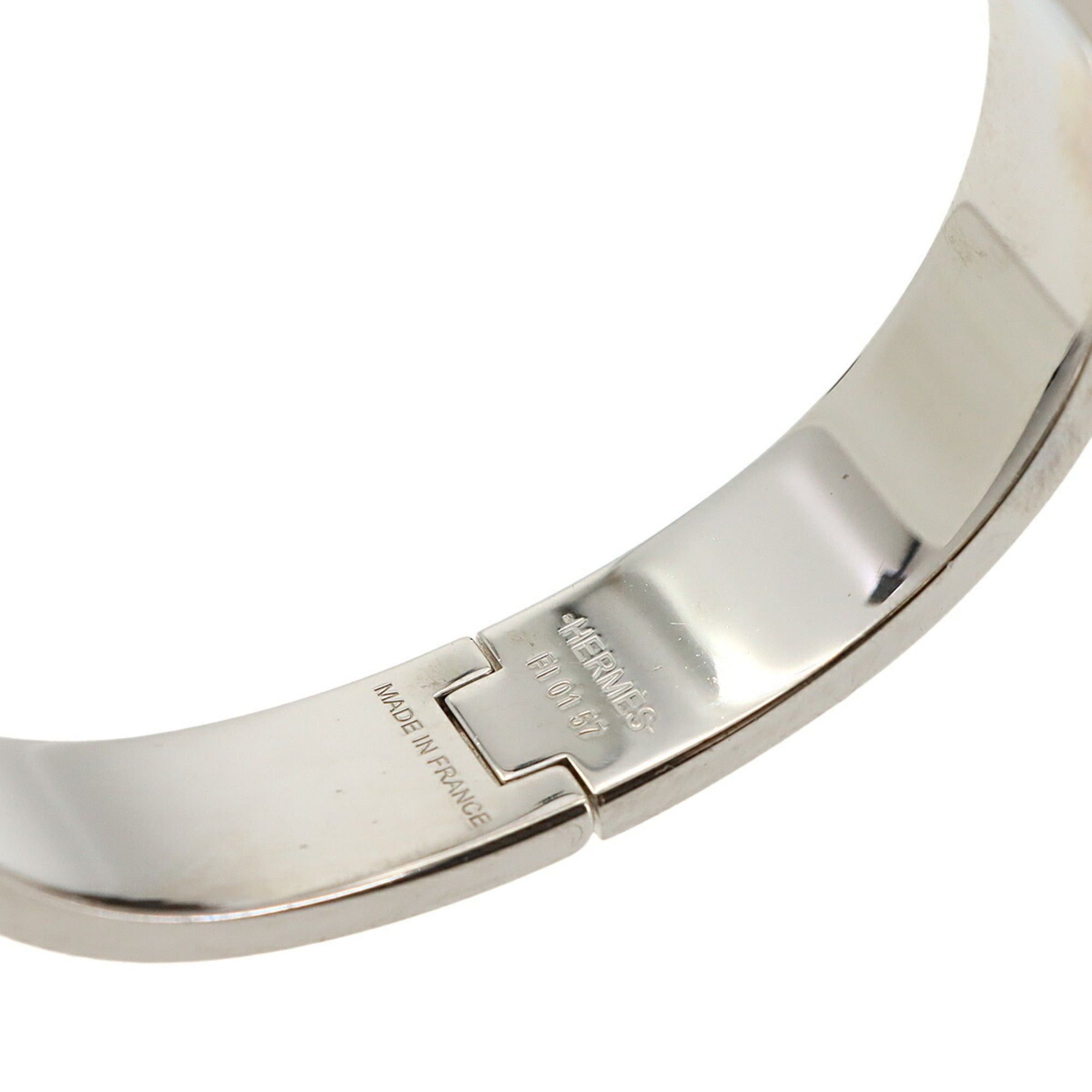 Hermes Hermes Clic H PM Bangle, Green, Silver Size ONE SIZE - 5 Thumbnail