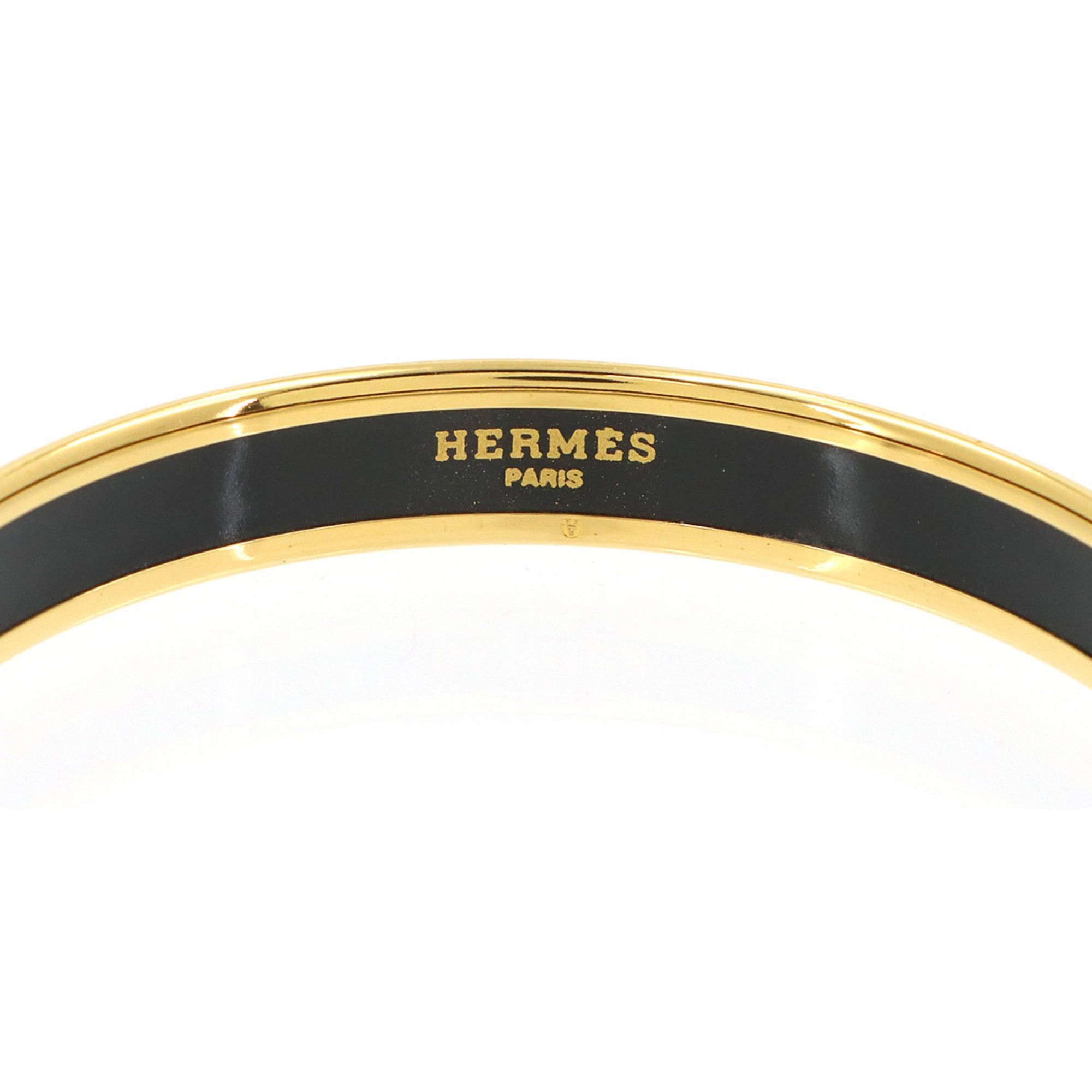 Hermes Hermes Email PM Bangle Bracelet Gold Red Size ONE SIZE - 4 Thumbnail
