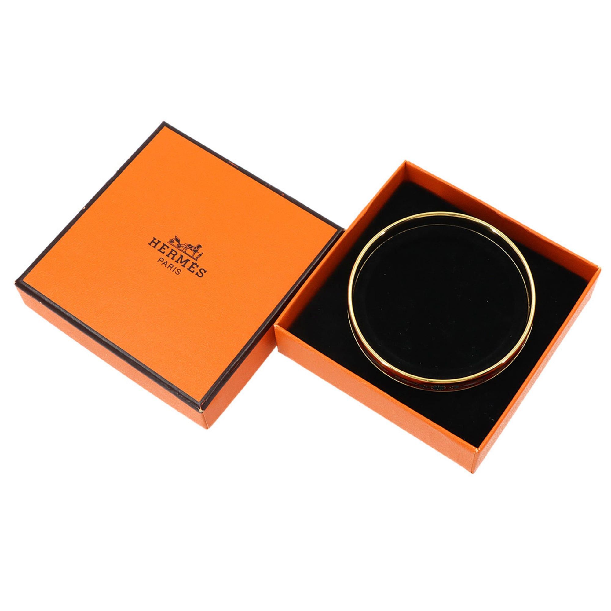 Hermes Hermes Email PM Bangle Bracelet Gold Red Size ONE SIZE - 2 Thumbnail