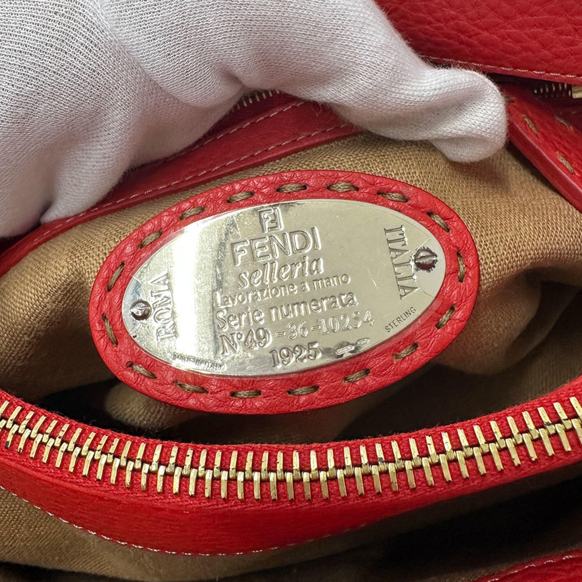 Fendi Fendi handbag for women and men, brand name, leather, Linda red. Size ONE SIZE - 11 Thumbnail