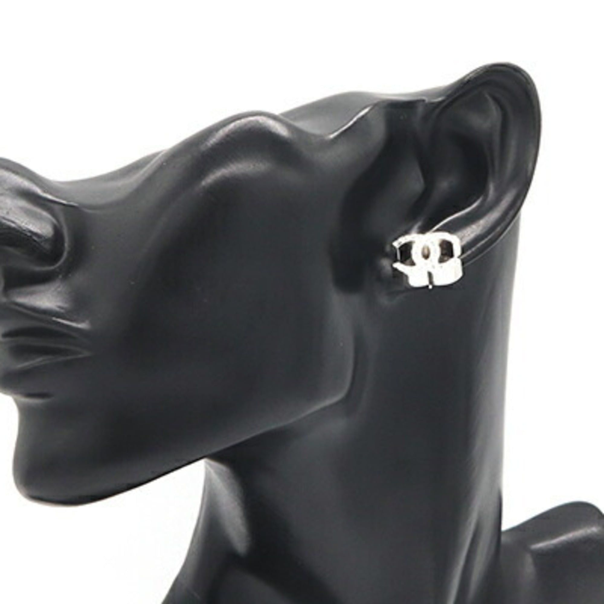 Chanel Chanel Single Earring, Coco Mark, ABE835, Silver Metal Strass, B25C, 2025 Model, Ear Stud Women's, CHANEL | High-Quality Accessory, Item Size ONE SIZE - 7 Thumbnail