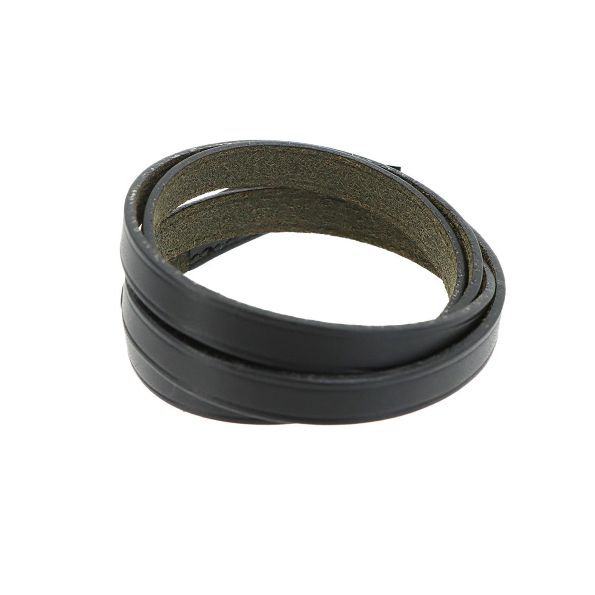 Hermes Hermes Hapi3 Bracelet, Swift Leather, Black, □I Stamp, Silver Hardware Size ONE SIZE - 2 Thumbnail