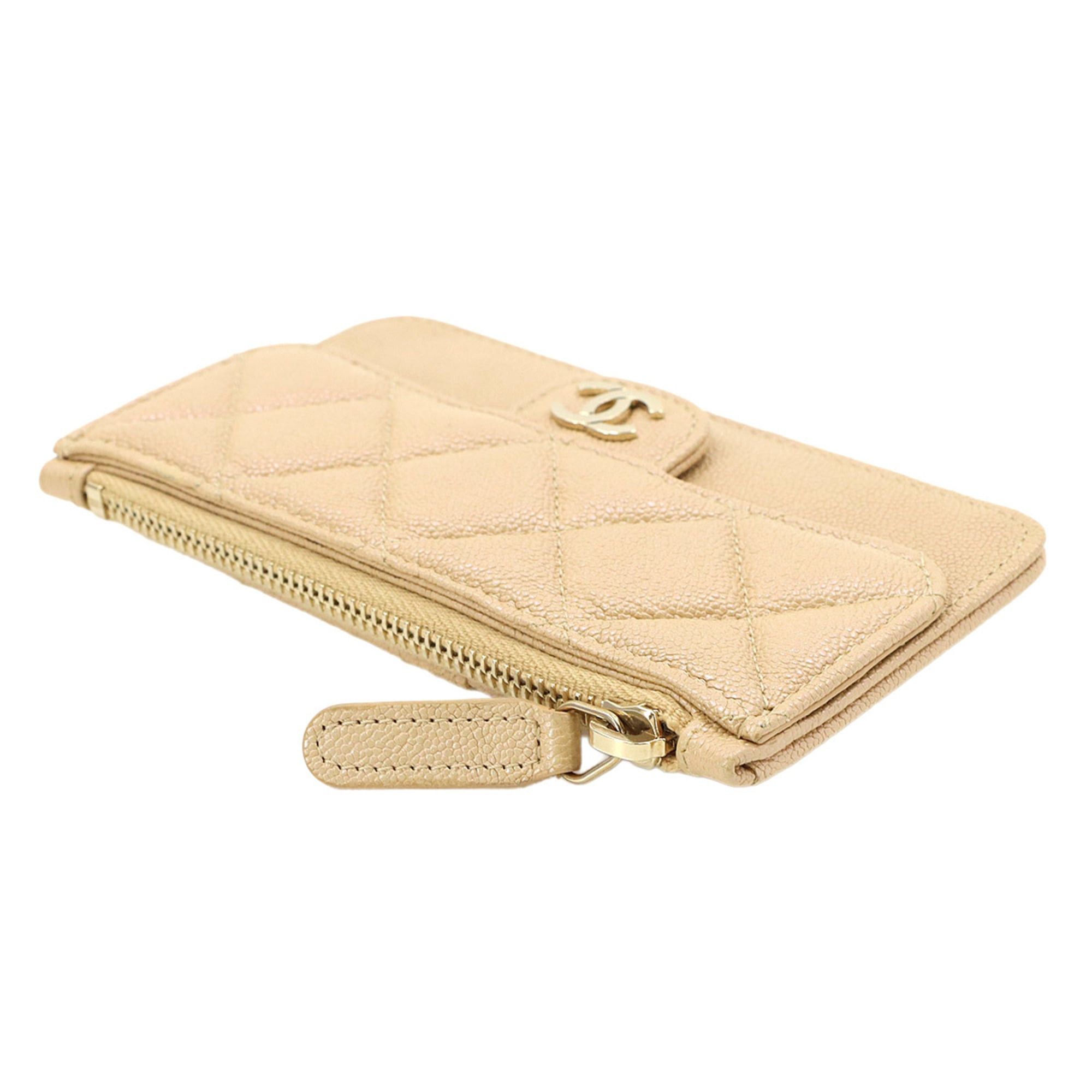 Chanel Chanel Matelasse Coin Case, Caviar Leather, Beige, AP2570, with Coco Mark. Size ONE SIZE - 4 Thumbnail