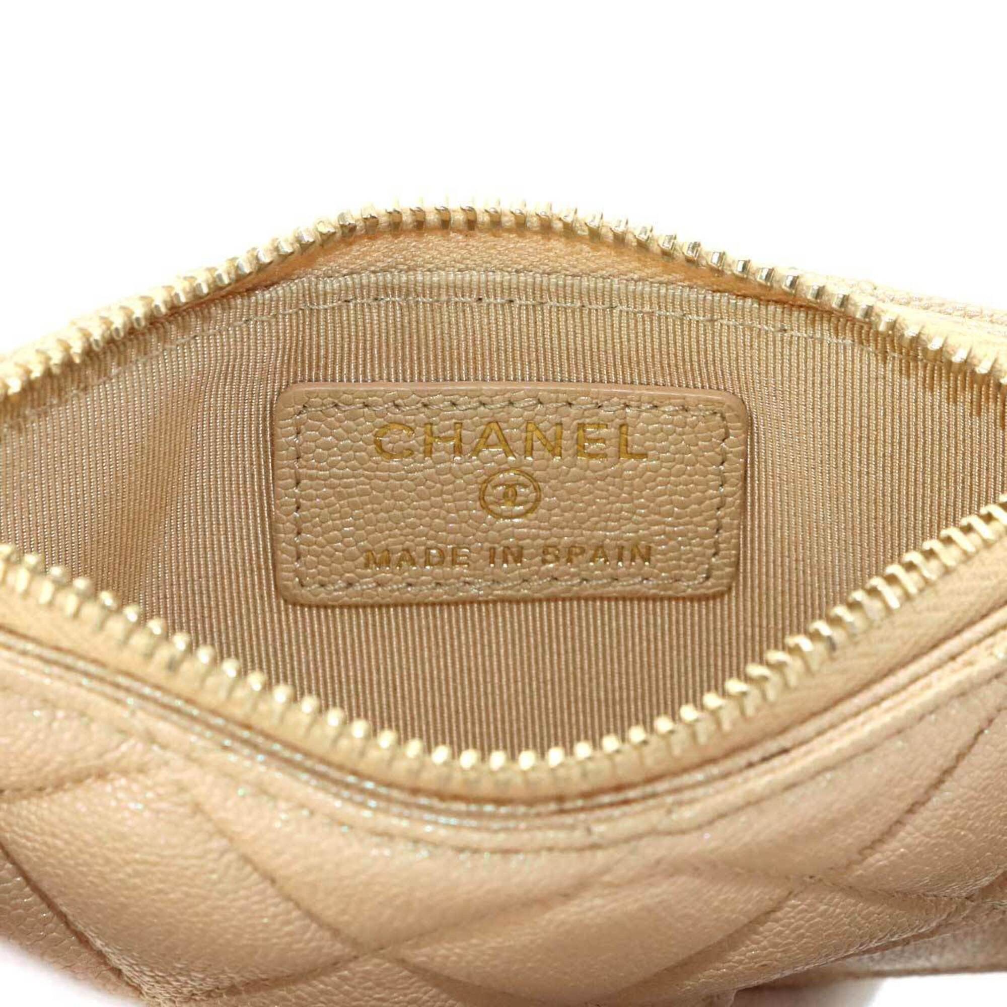 Chanel Chanel Matelasse Coin Case, Caviar Leather, Beige, AP2570, with Coco Mark. Size ONE SIZE - 6 Thumbnail