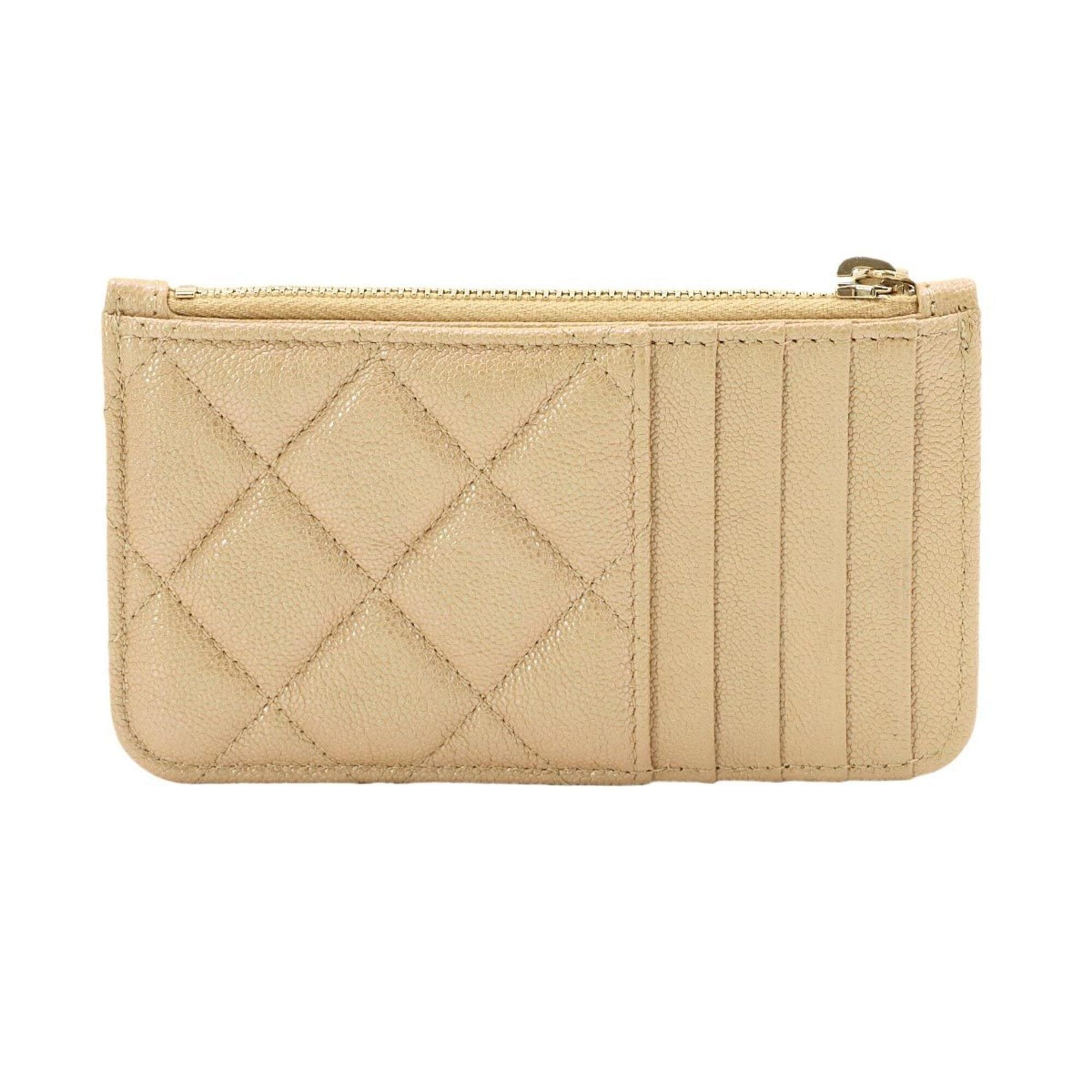 Chanel Chanel Matelasse Coin Case, Caviar Leather, Beige, AP2570, with Coco Mark. Size ONE SIZE - 2 Thumbnail