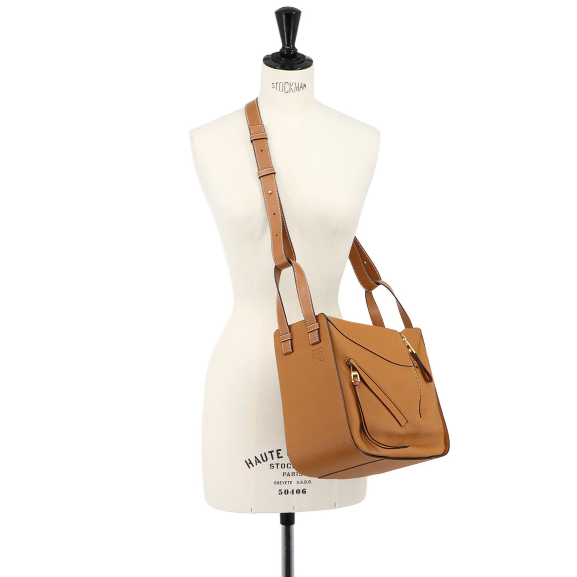 Loewe LOEWE Hammock Small 2-way Handbag Shoulder Bag Leather Brown Gold Hardware Size ONE SIZE - 10 Thumbnail