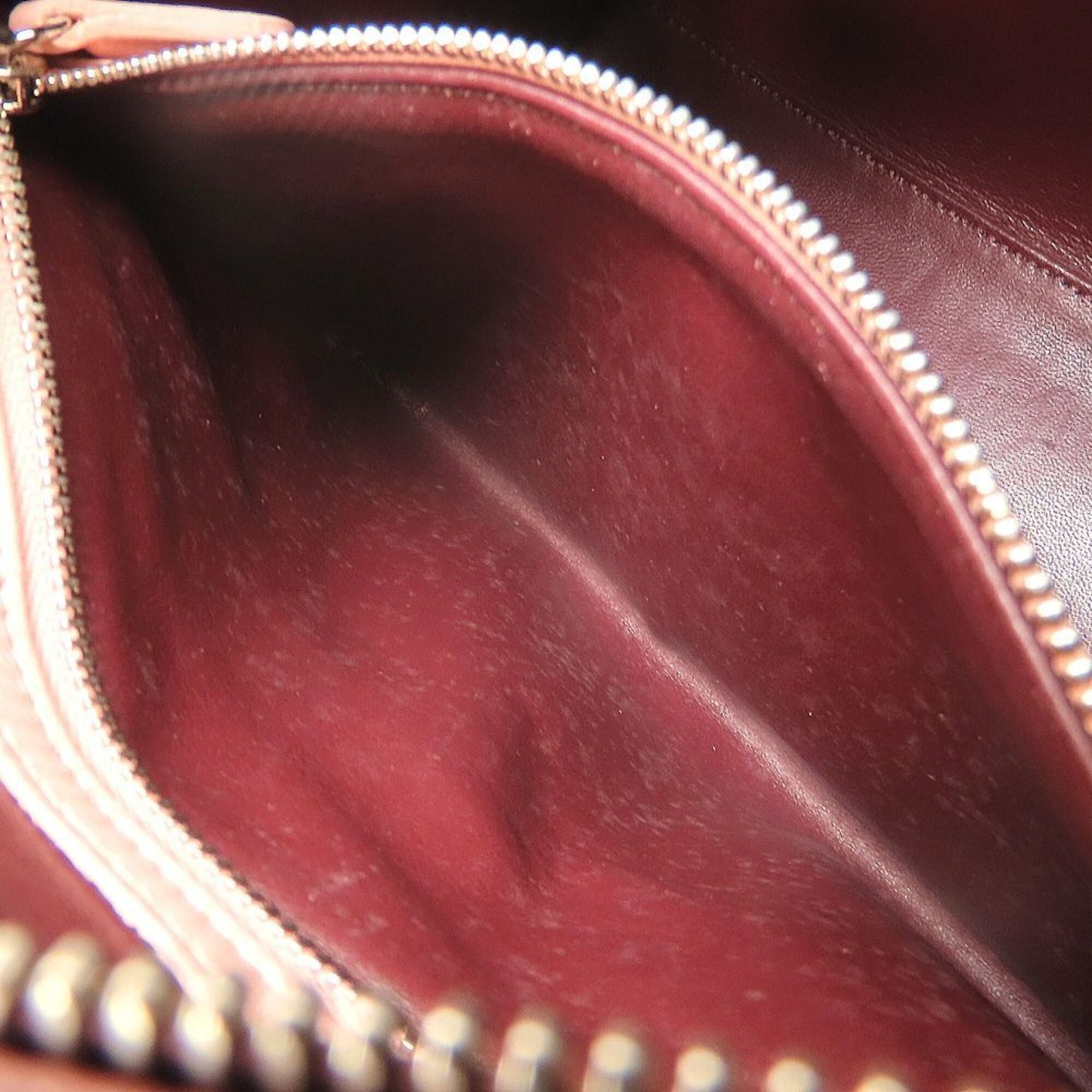 Dior Christian Dior Lady Medium Cannage Tricolor Handbag, Leather, Gray, Pink, Burgundy, Women's, 353277 Size ONE SIZE - 10 Thumbnail