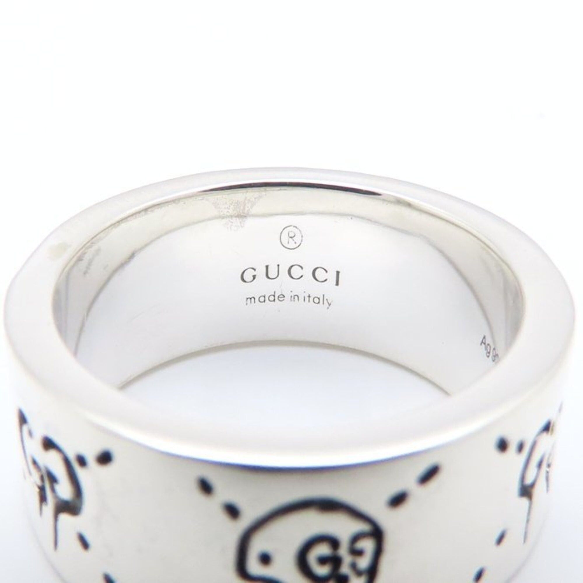 Gucci GUCCI Icon Ghost Ring, GG, #14, SV925, Women's, 295400 Size ONE SIZE - 8 Thumbnail