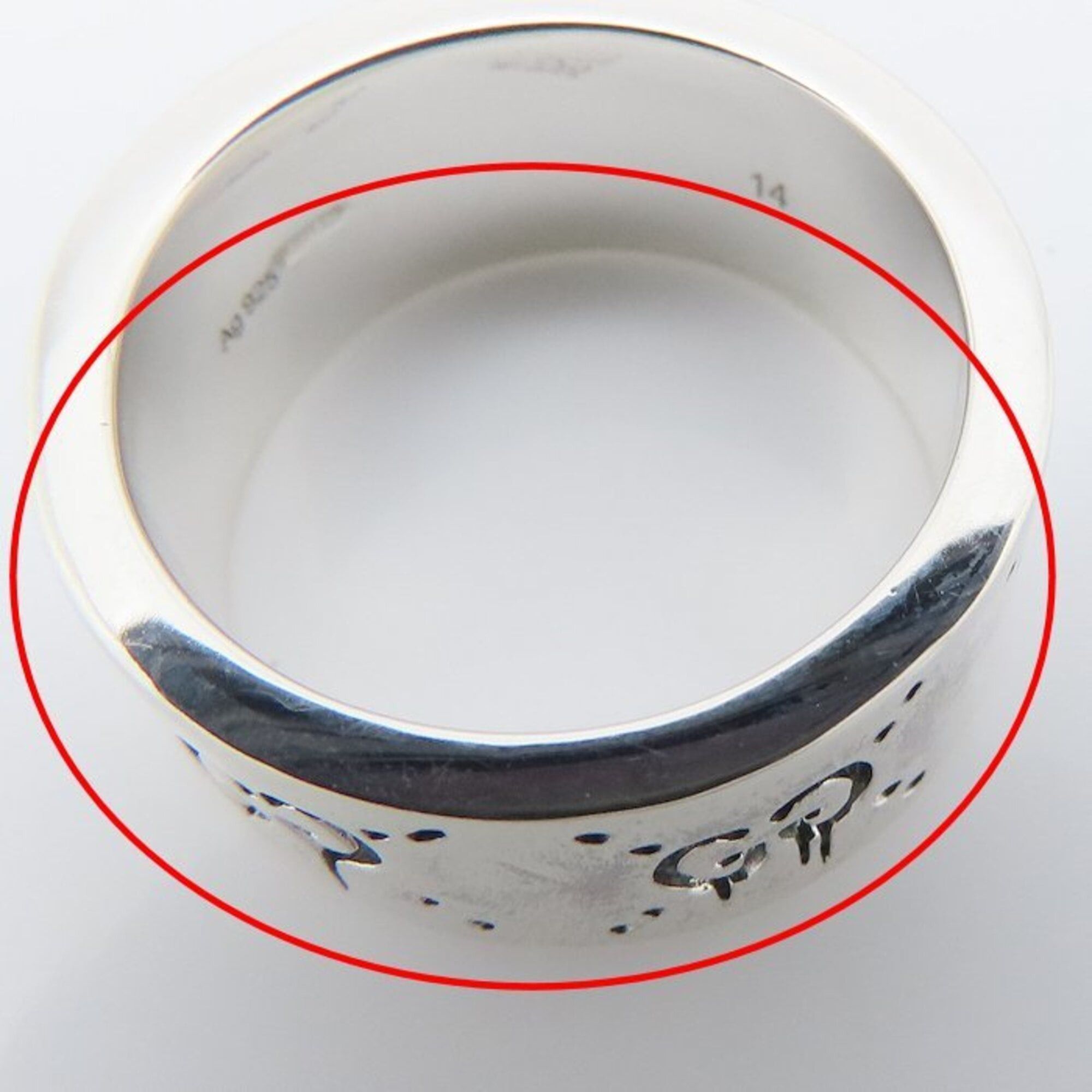 Gucci GUCCI Icon Ghost Ring, GG, #14, SV925, Women's, 295400 Size ONE SIZE - 11 Thumbnail