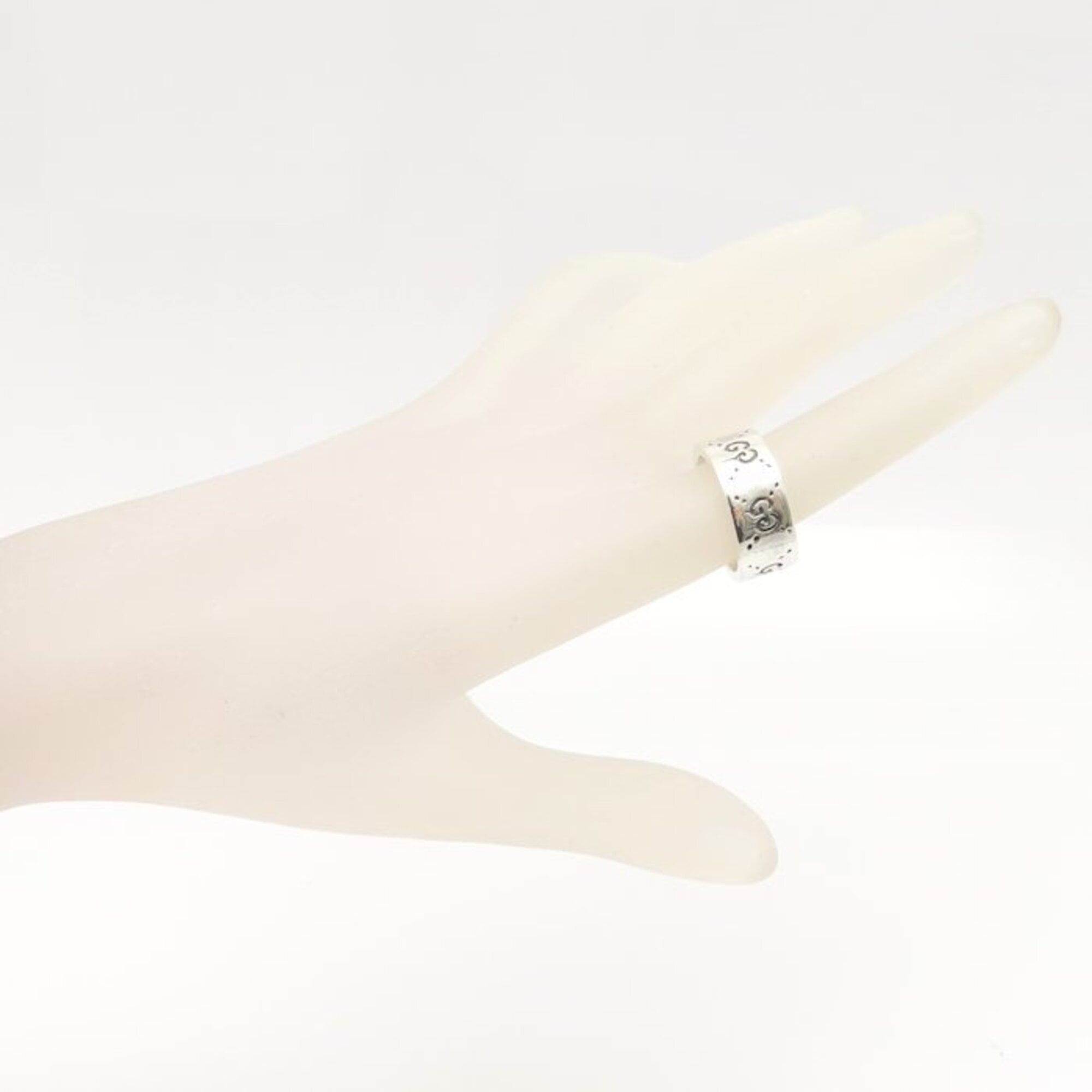 Gucci GUCCI Icon Ghost Ring, GG, #14, SV925, Women's, 295400 Size ONE SIZE - 9 Thumbnail