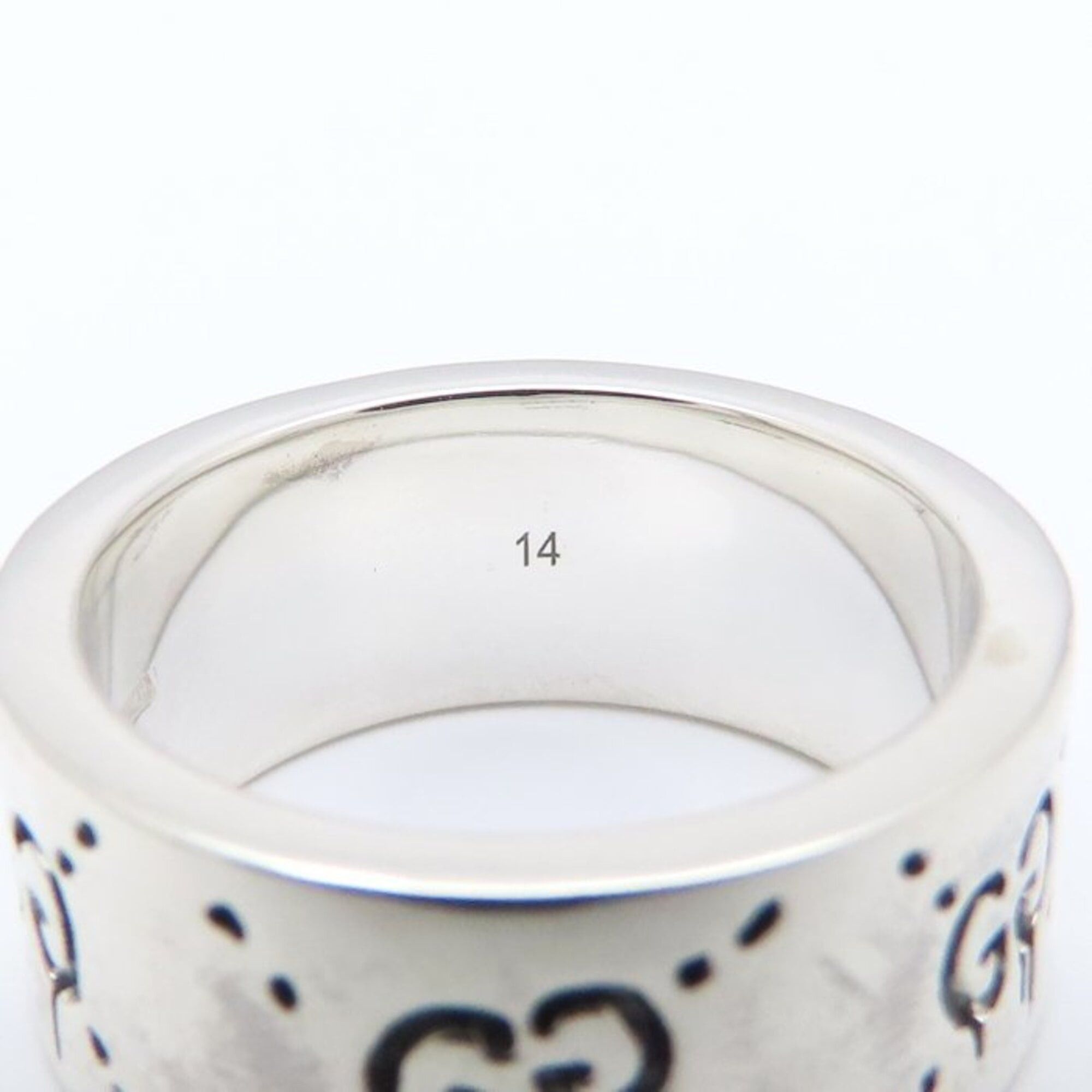 Gucci GUCCI Icon Ghost Ring, GG, #14, SV925, Women's, 295400 Size ONE SIZE - 6 Thumbnail
