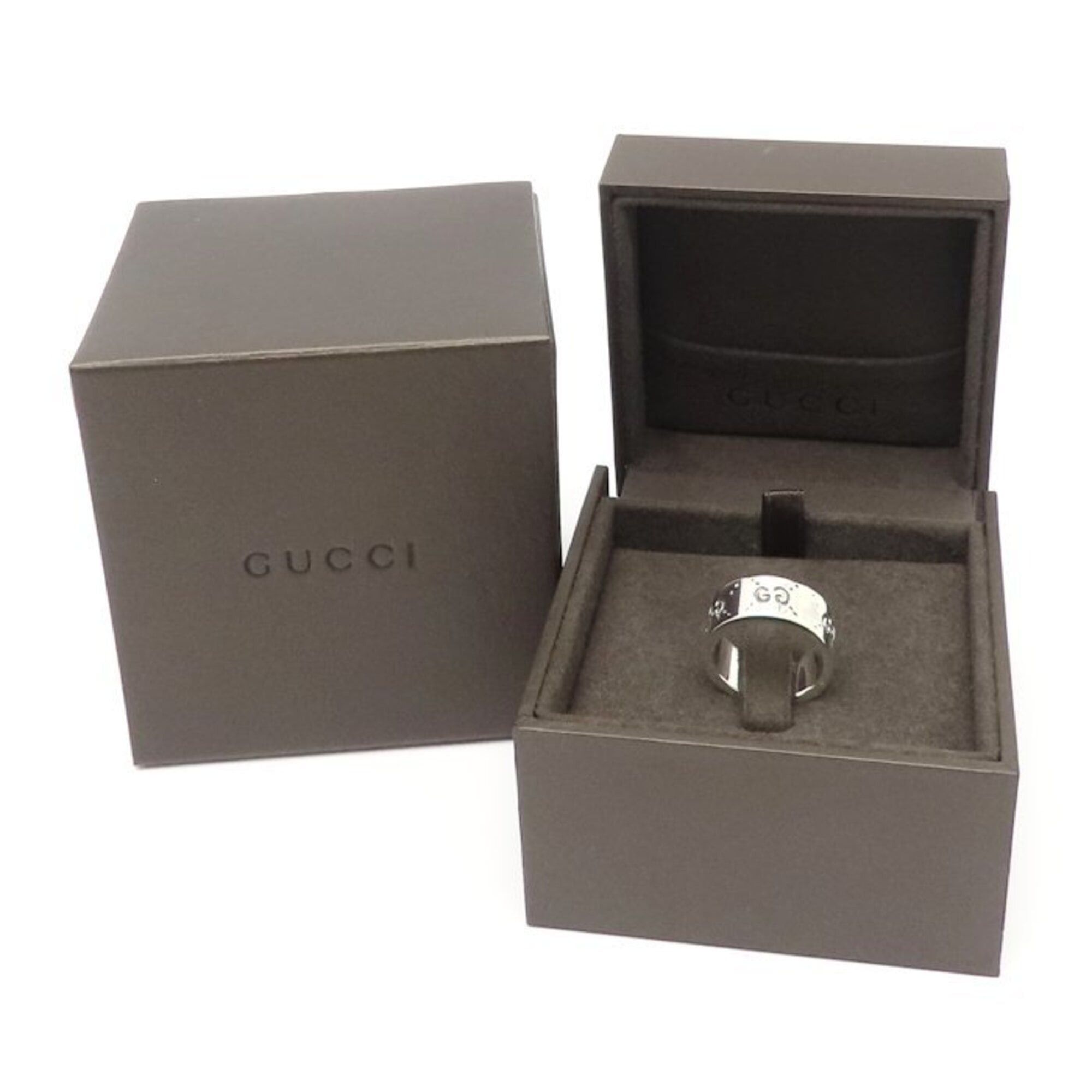 Gucci GUCCI Icon Ghost Ring, GG, #14, SV925, Women's, 295400 Size ONE SIZE - 5 Thumbnail