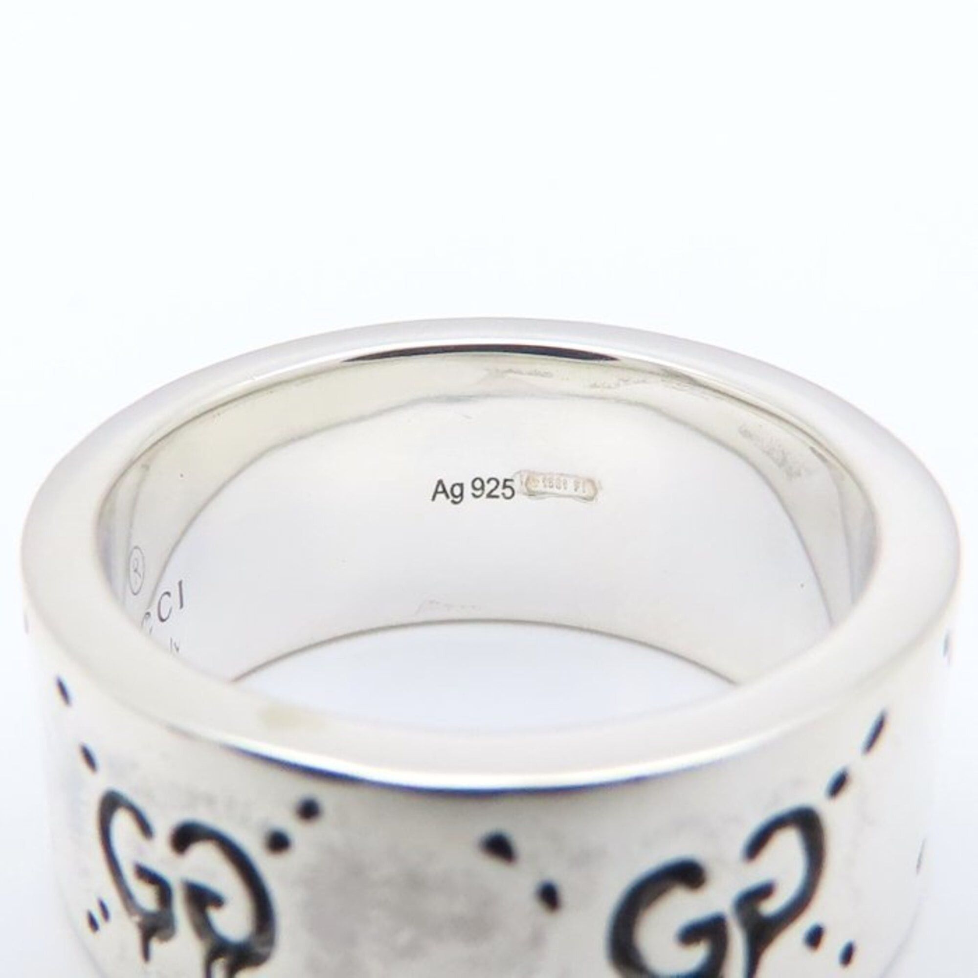 Gucci GUCCI Icon Ghost Ring, GG, #14, SV925, Women's, 295400 Size ONE SIZE - 7 Thumbnail