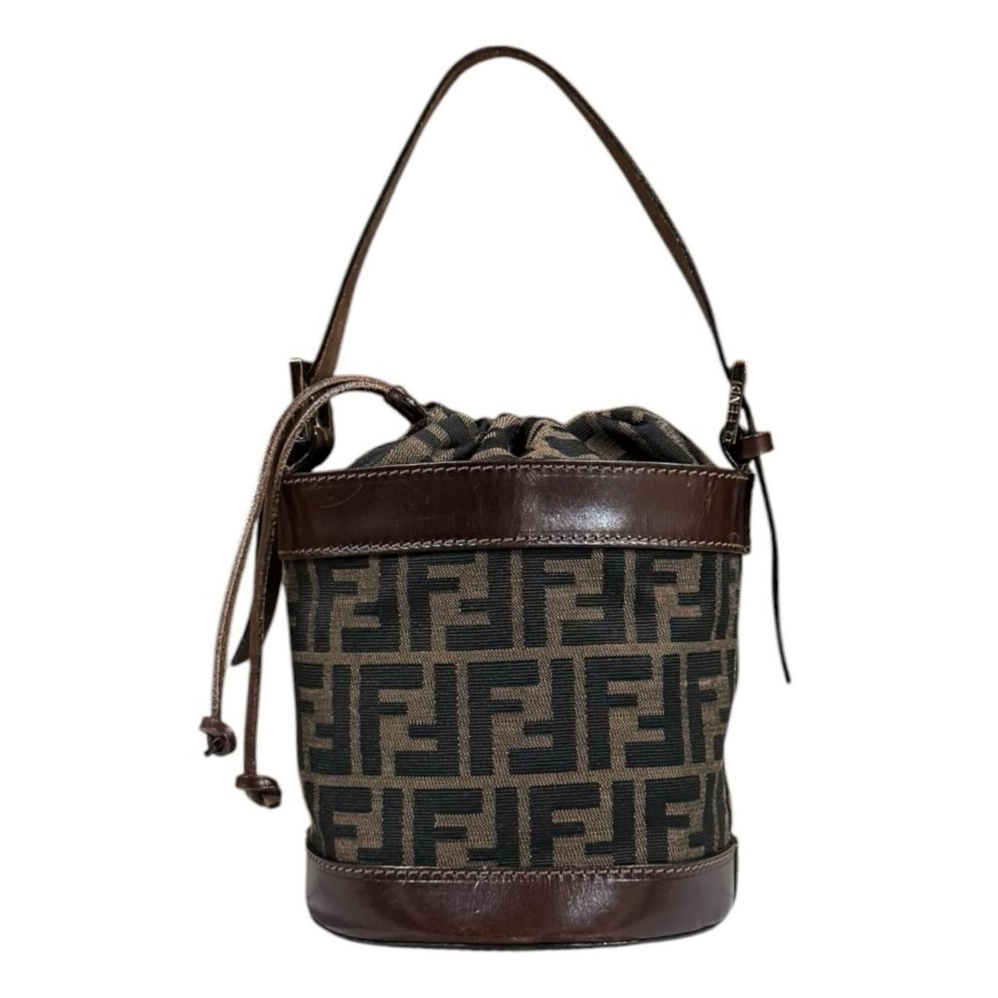 Fendi Fendi Bucket Bag Zucca Handbag Canvas 2354-16325-008 Brown Women's FENDI Used Size ONE SIZE - 3 Thumbnail