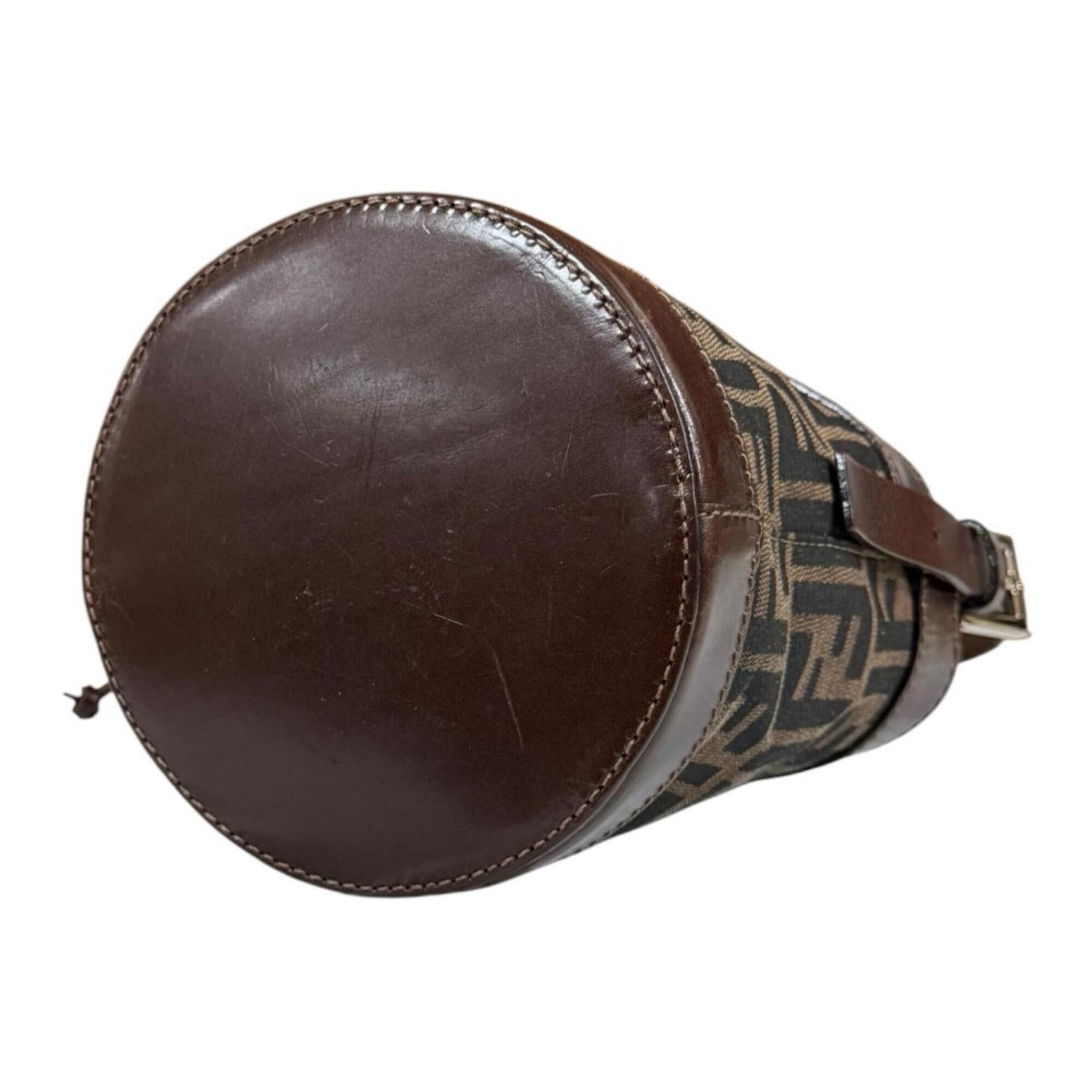 Fendi Fendi Bucket Bag Zucca Handbag Canvas 2354-16325-008 Brown Women's FENDI Used Size ONE SIZE - 5 Thumbnail