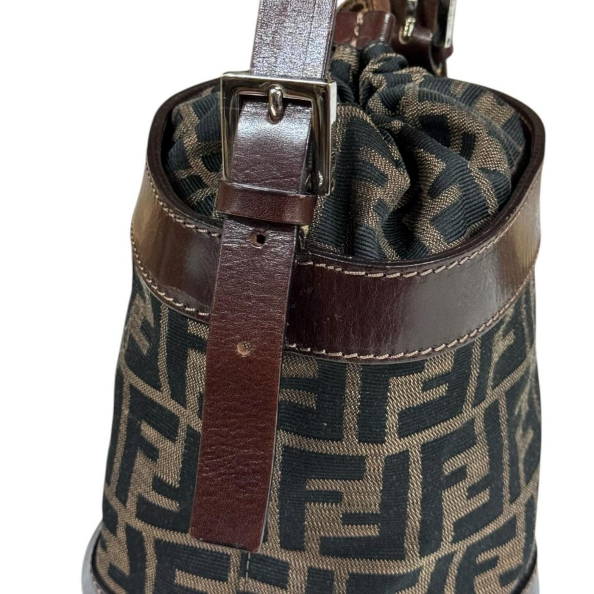 Fendi Fendi Bucket Bag Zucca Handbag Canvas 2354-16325-008 Brown Women's FENDI Used Size ONE SIZE - 13 Thumbnail