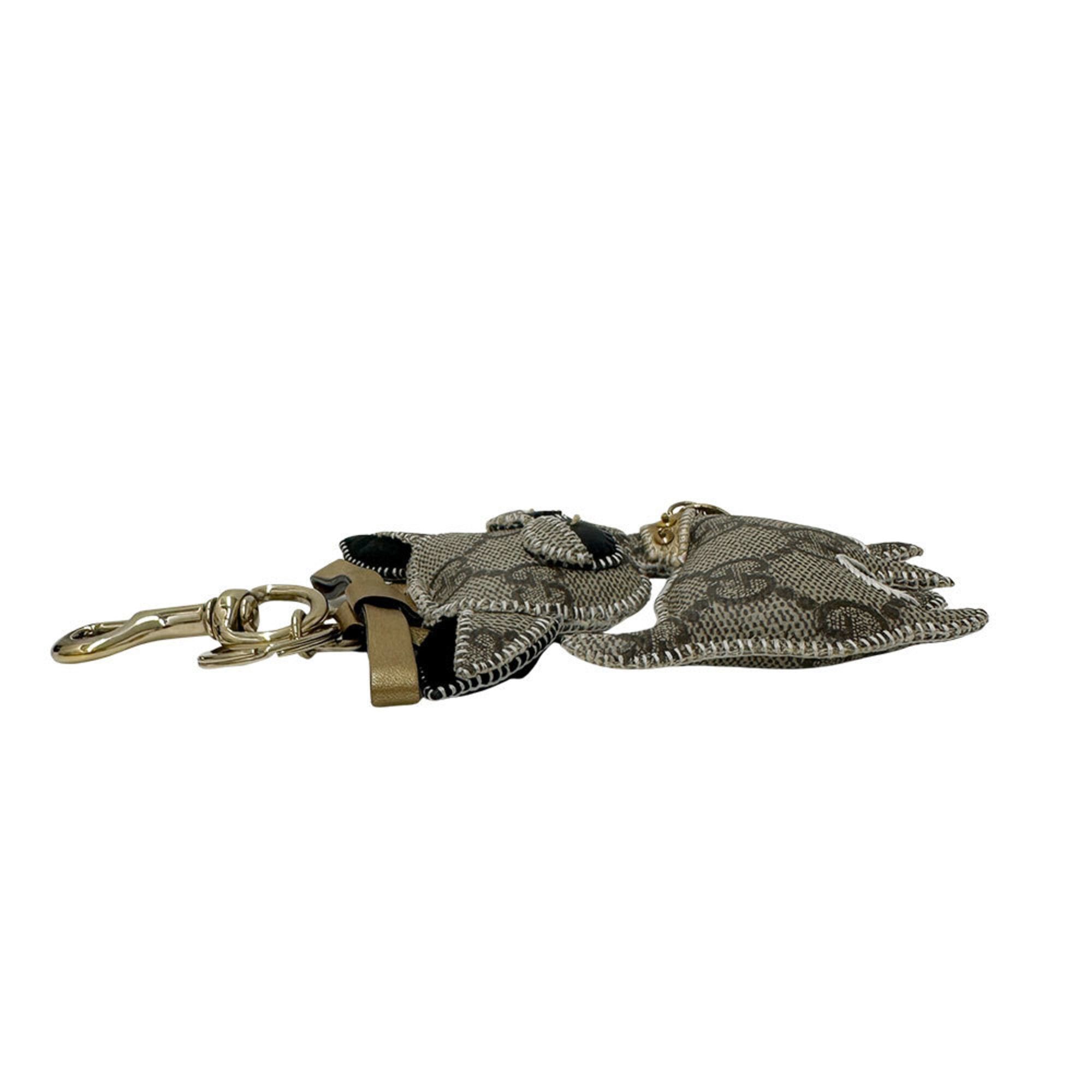Gucci Gucci keychain for women, brand name, Gucciori, Chihuahua, GG Supreme, beige, brown, dog. Size ONE SIZE - 3 Thumbnail