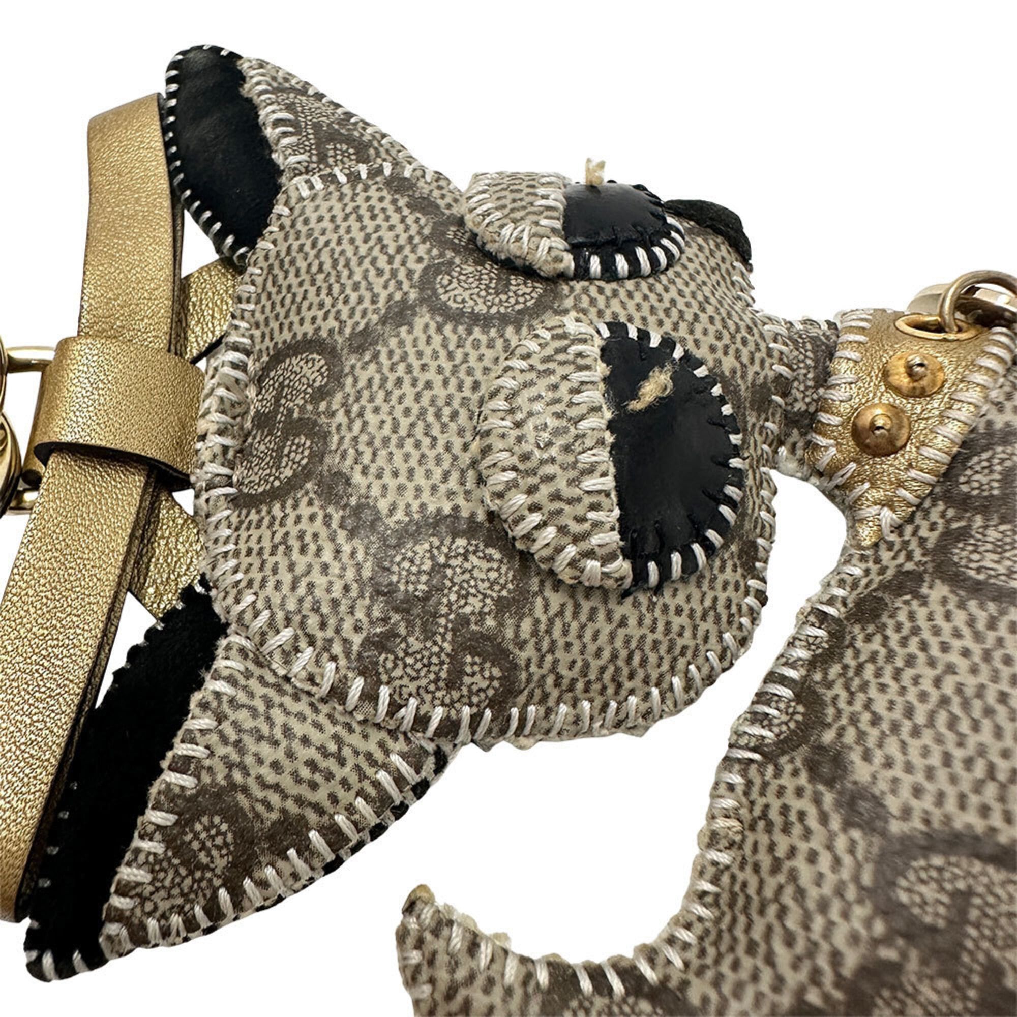 Gucci Gucci keychain for women, brand name, Gucciori, Chihuahua, GG Supreme, beige, brown, dog. Size ONE SIZE - 9 Thumbnail