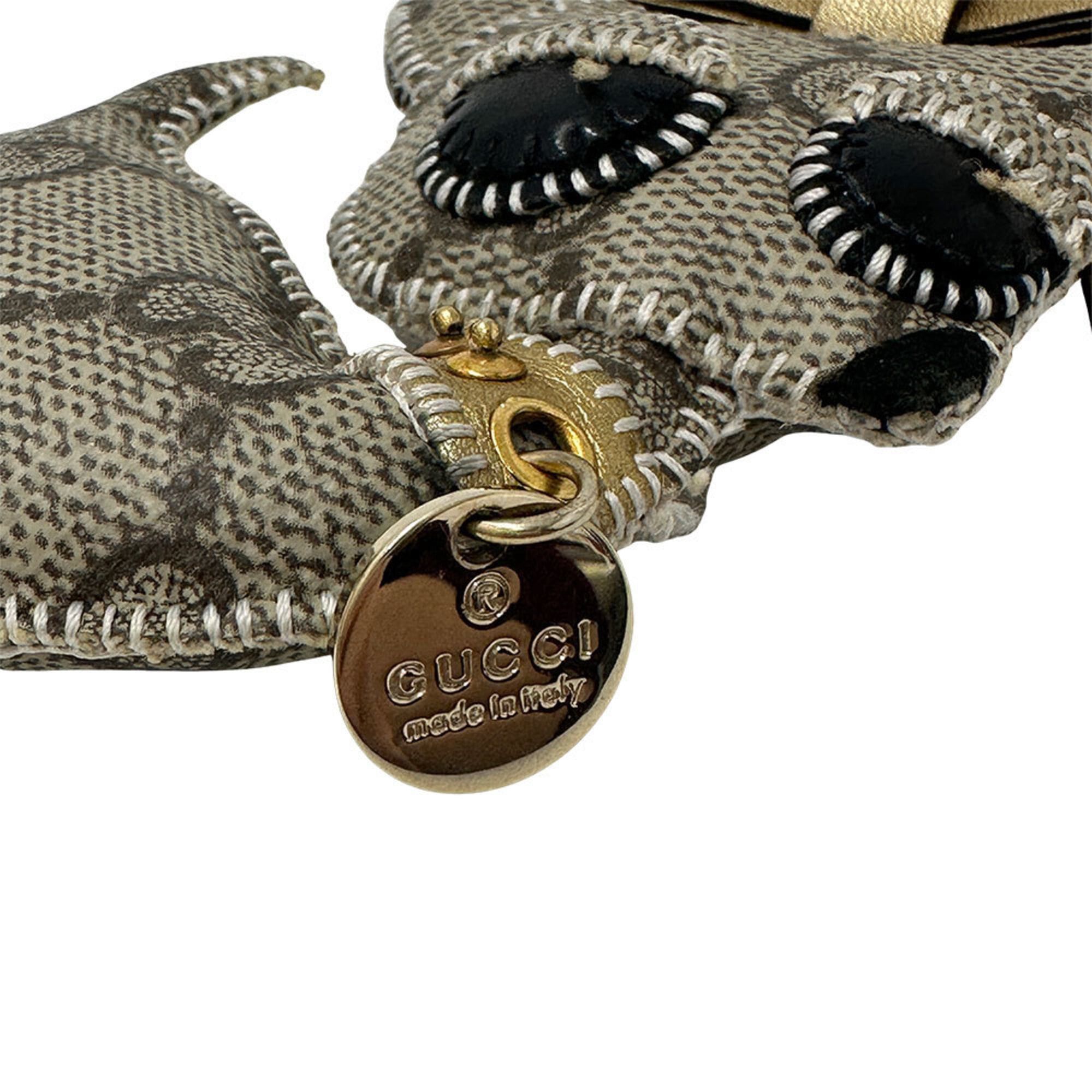 Gucci Gucci keychain for women, brand name, Gucciori, Chihuahua, GG Supreme, beige, brown, dog. Size ONE SIZE - 4 Thumbnail
