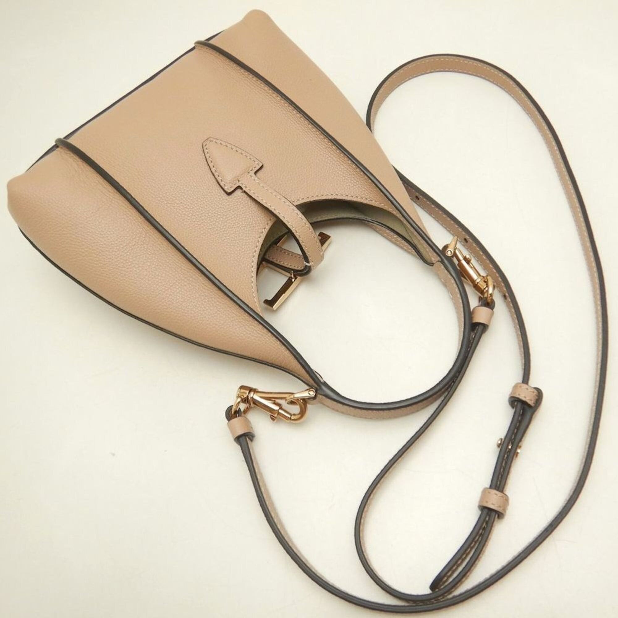 Tod's Tod's TOD’S T-Timeless Shopping Bag Handbag, Calfskin, Natural, Women's, 253827 Size ONE SIZE - 4 Thumbnail