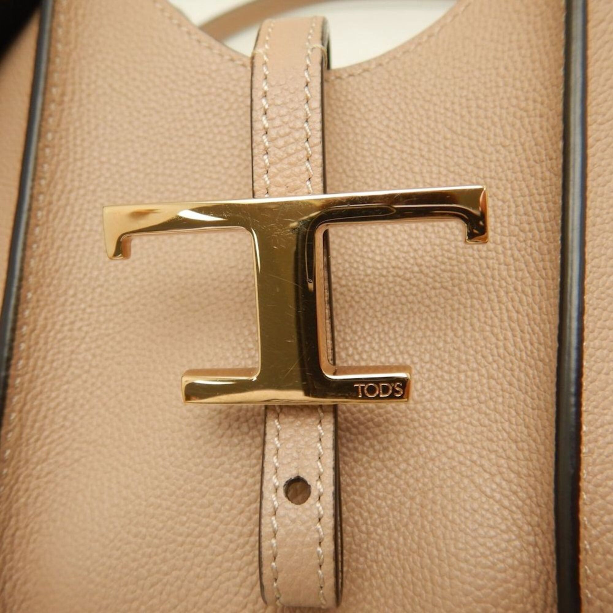 Tod's Tod's TOD’S T-Timeless Shopping Bag Handbag, Calfskin, Natural, Women's, 253827 Size ONE SIZE - 11 Thumbnail