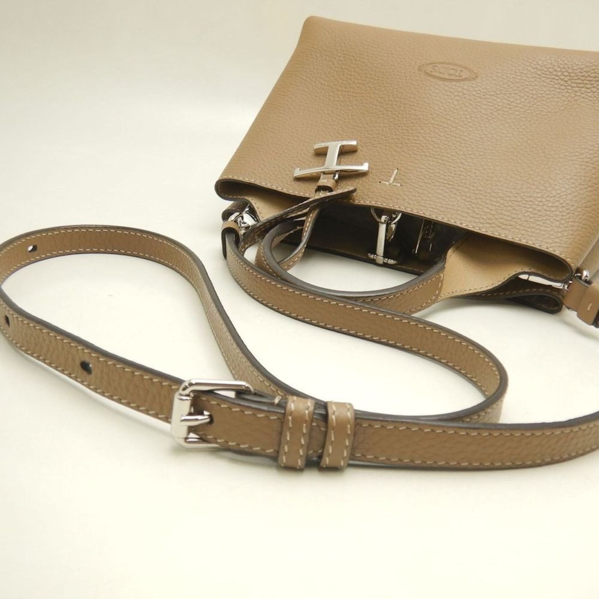 Tod's Tod's TOD’S T-Timeless Micro Handbag, Leather, Brown, Women's, 253832 Size ONE SIZE - 3 Thumbnail