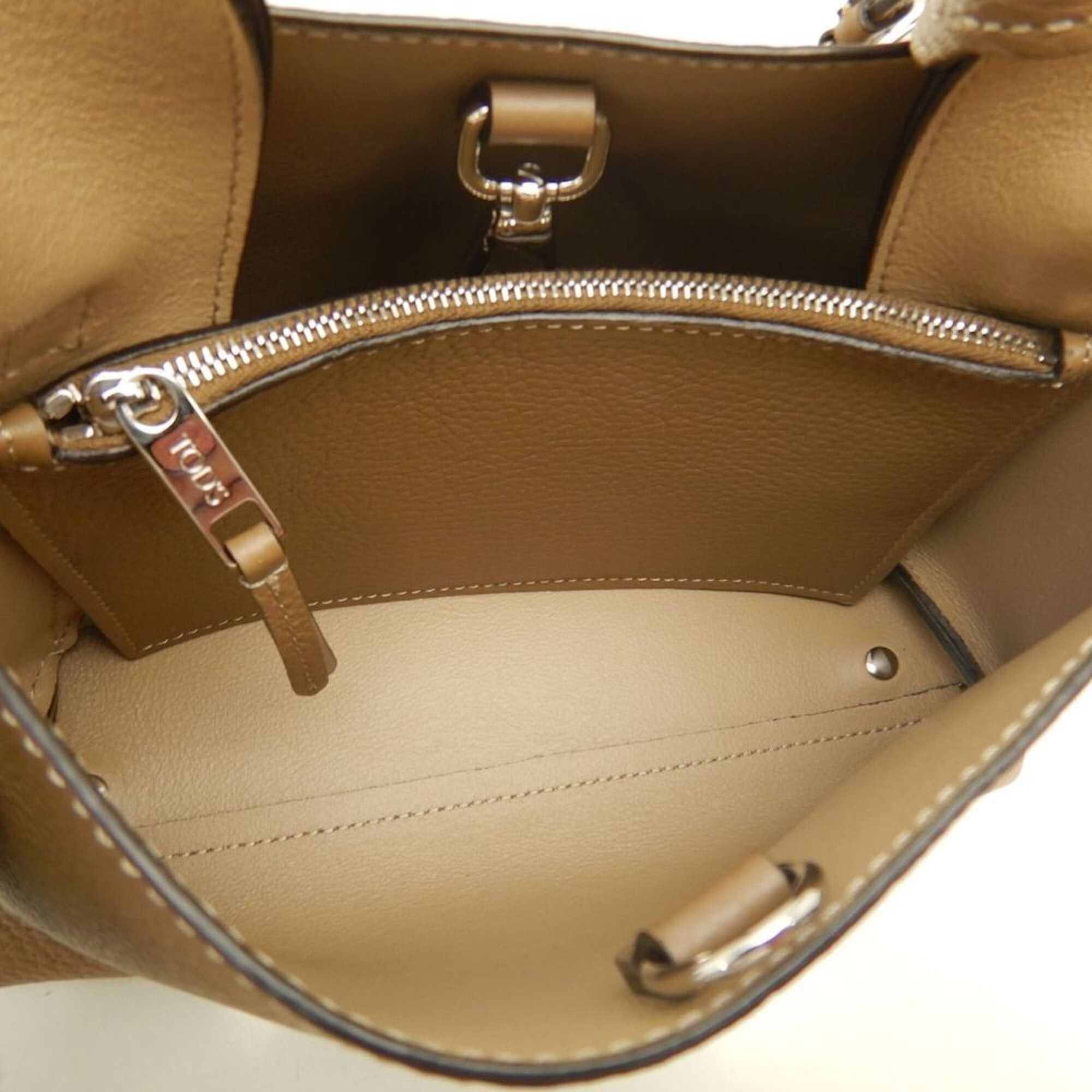 Tod's Tod's TOD’S T-Timeless Micro Handbag, Leather, Brown, Women's, 253832 Size ONE SIZE - 5 Thumbnail