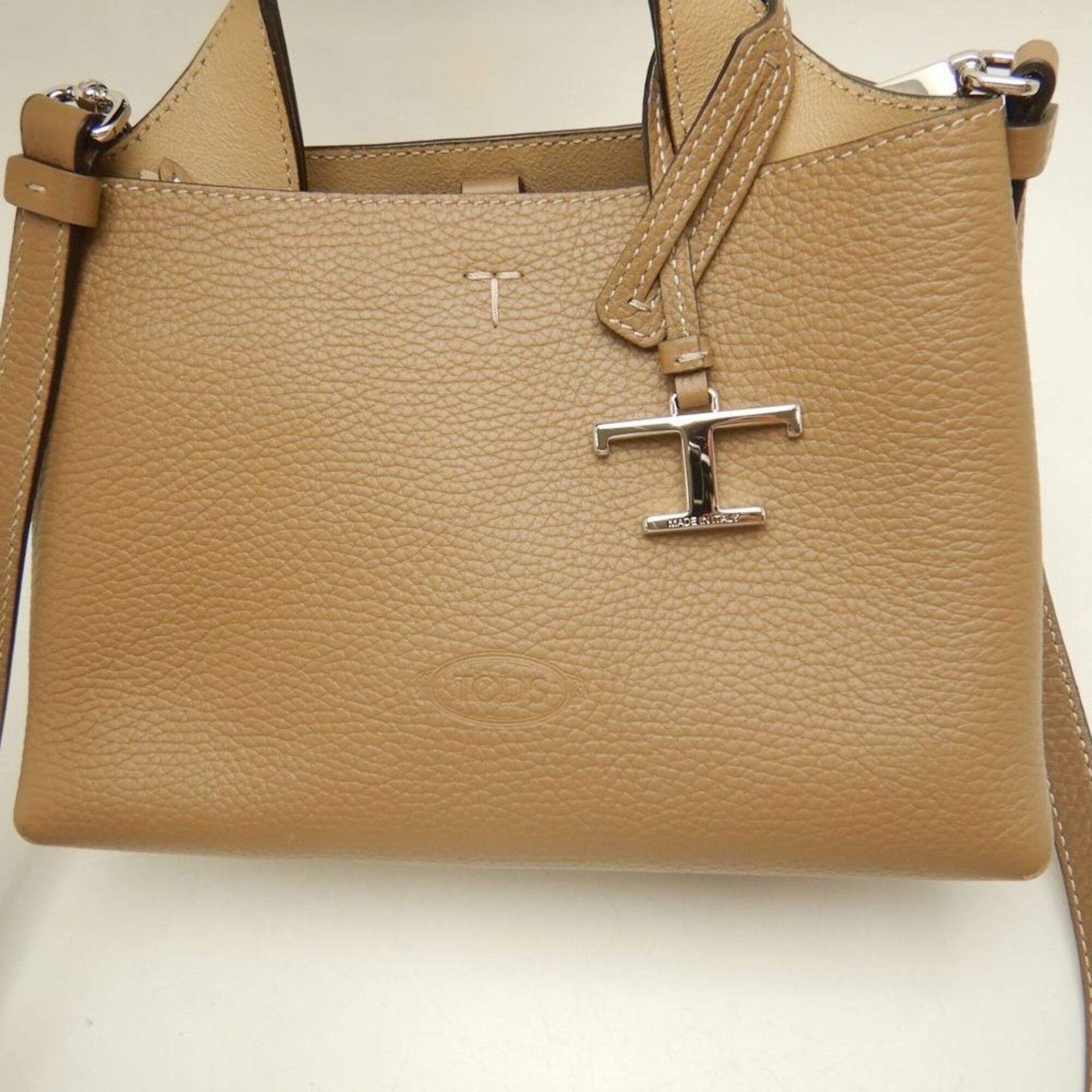 Tod's Tod's TOD’S T-Timeless Micro Handbag, Leather, Brown, Women's, 253832 Size ONE SIZE - 6 Thumbnail