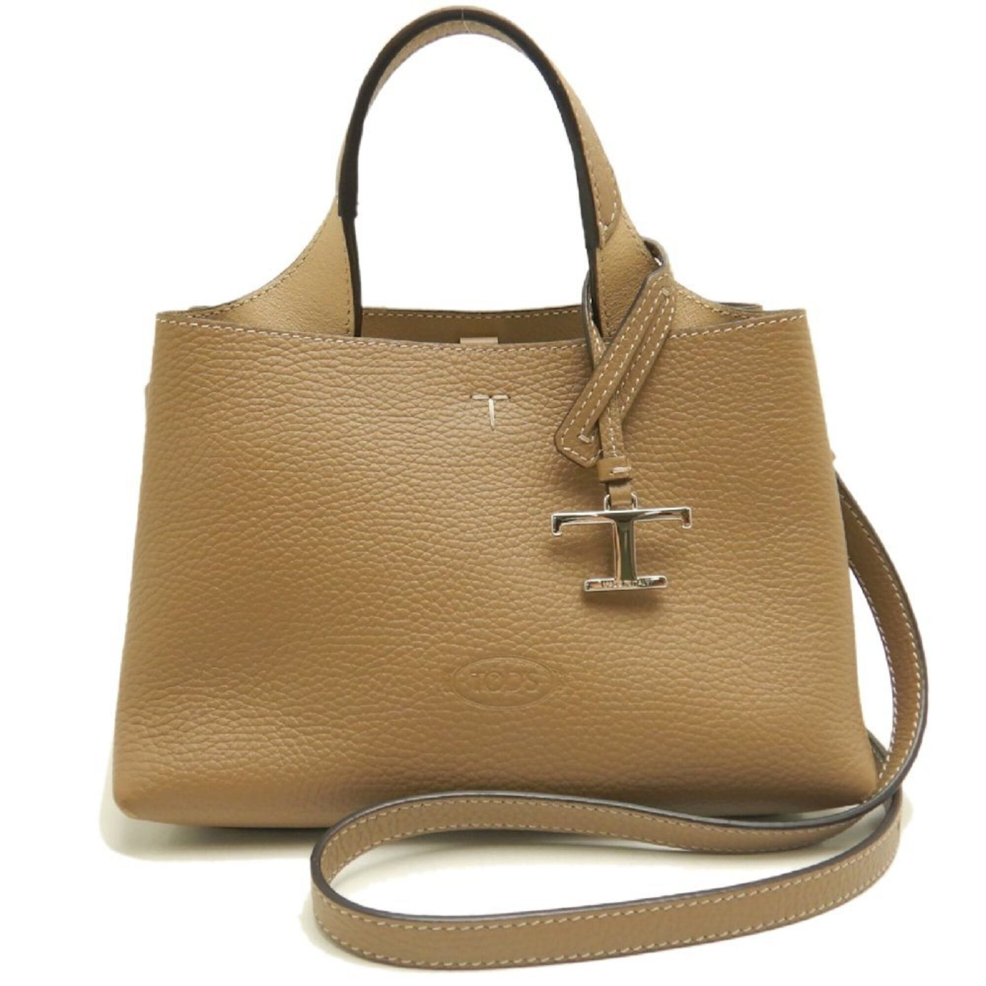 Tod's Tod's TOD’S T-Timeless Micro Handbag, Leather, Brown, Women's, 253832 Size ONE SIZE - 2 Thumbnail