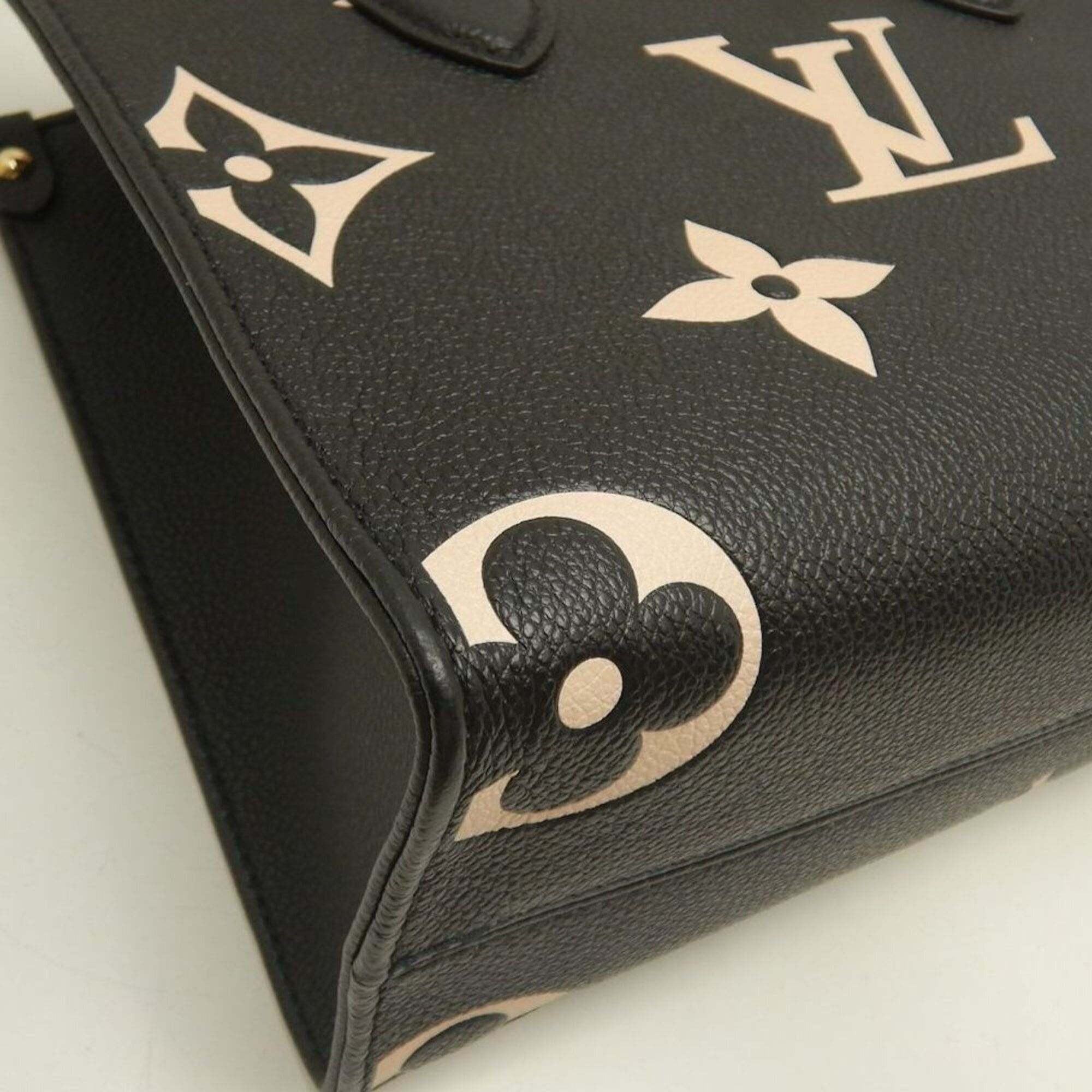 Louis Vuitton Louis Vuitton Bicolor Monogram OnTheGo PM M45659 Handbag Black Empreinte Beige Women's 253836 Size ONE SIZE - 12 Thumbnail