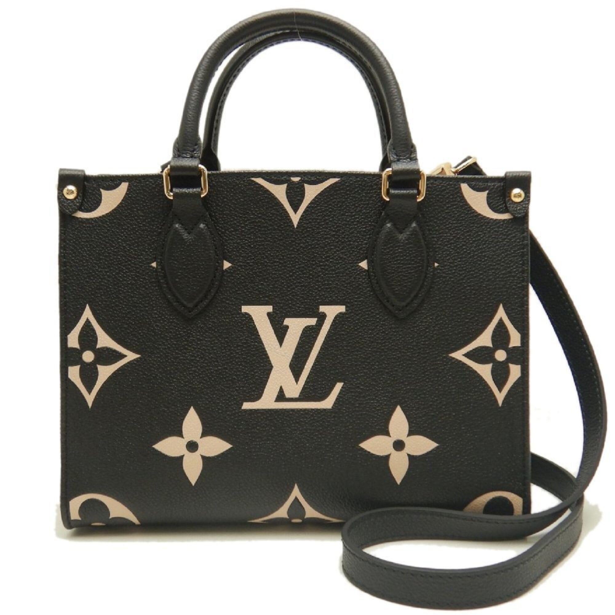 Louis Vuitton Louis Vuitton Bicolor Monogram OnTheGo PM M45659 Handbag Black Empreinte Beige Women's 253836 Size ONE SIZE - 2 Thumbnail