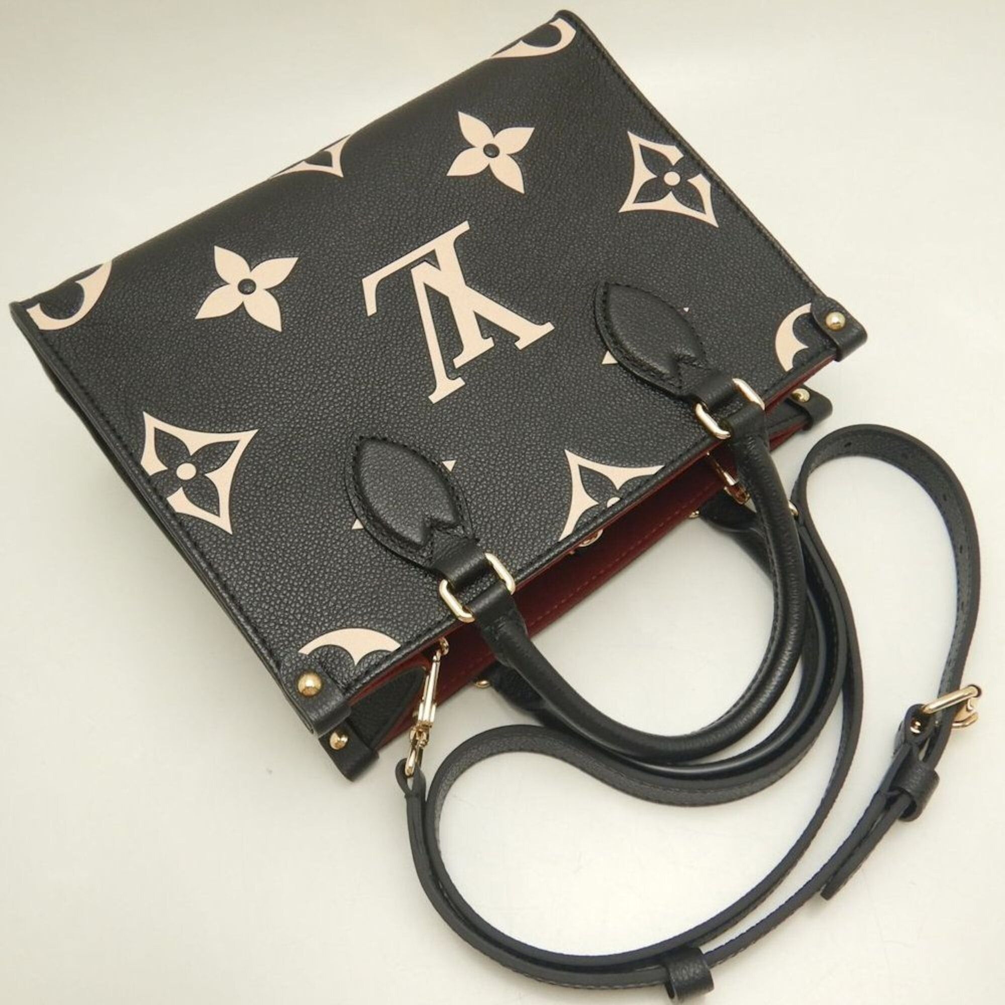 Louis Vuitton Louis Vuitton Bicolor Monogram OnTheGo PM M45659 Handbag Black Empreinte Beige Women's 253836 Size ONE SIZE - 5 Thumbnail