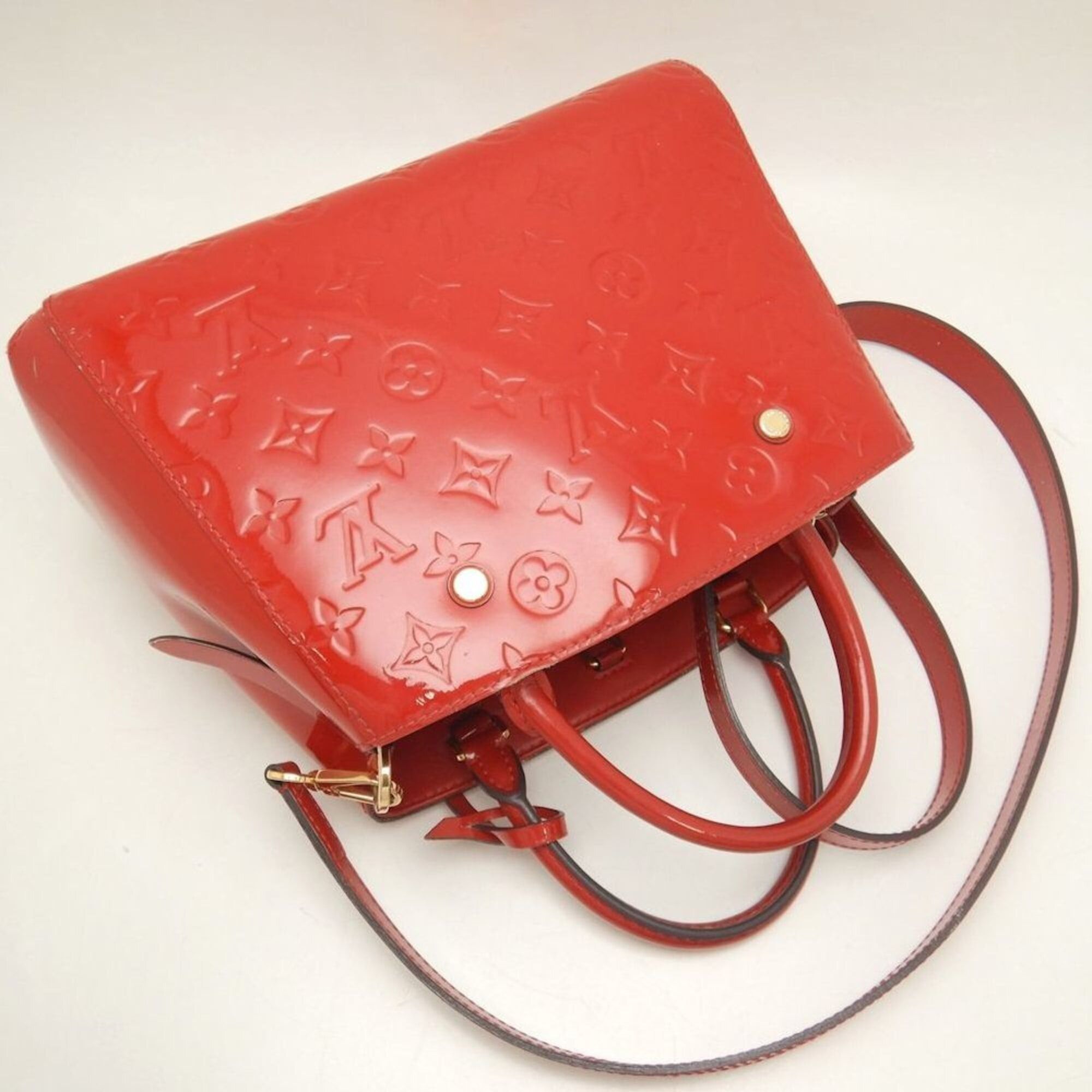 Louis Vuitton LOUIS VUITTON Vernis Montaigne BB M50170 Handbag Cerise Women's 253821 Size ONE SIZE - 3 Thumbnail
