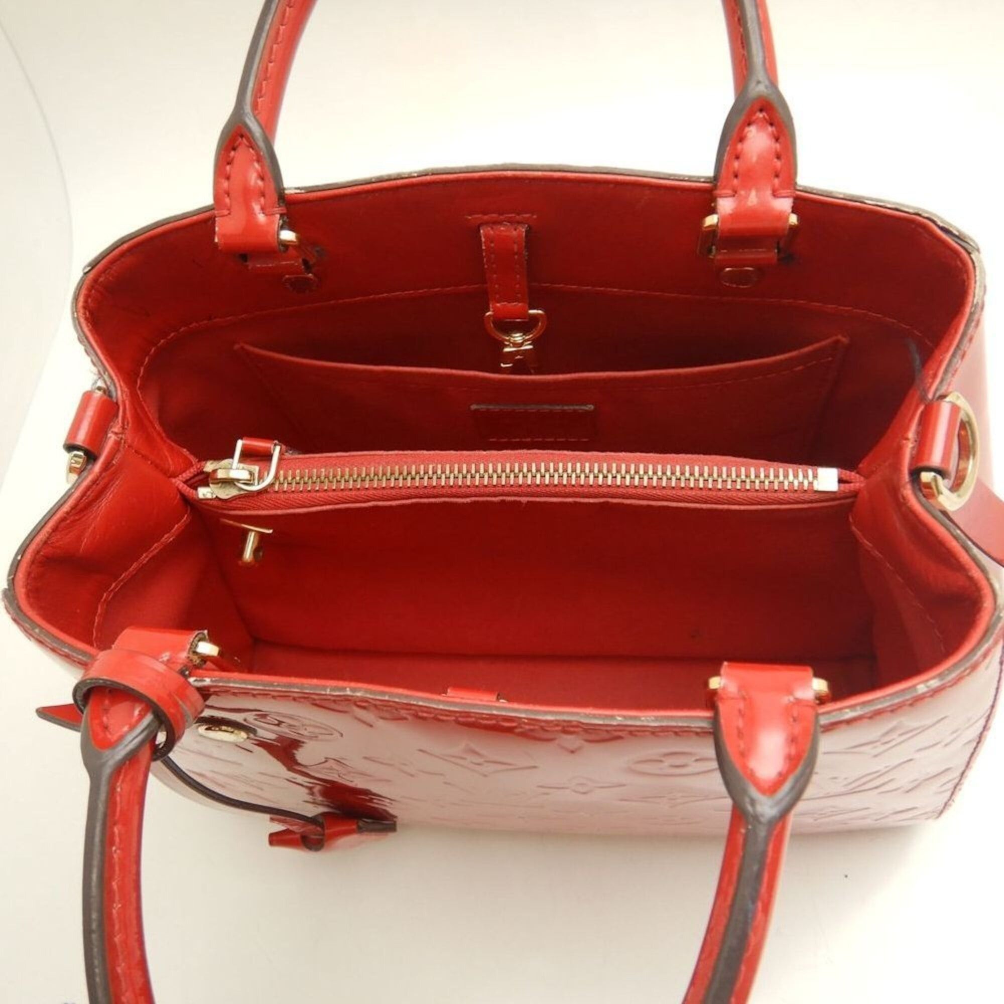 Louis Vuitton LOUIS VUITTON Vernis Montaigne BB M50170 Handbag Cerise Women's 253821 Size ONE SIZE - 4 Thumbnail
