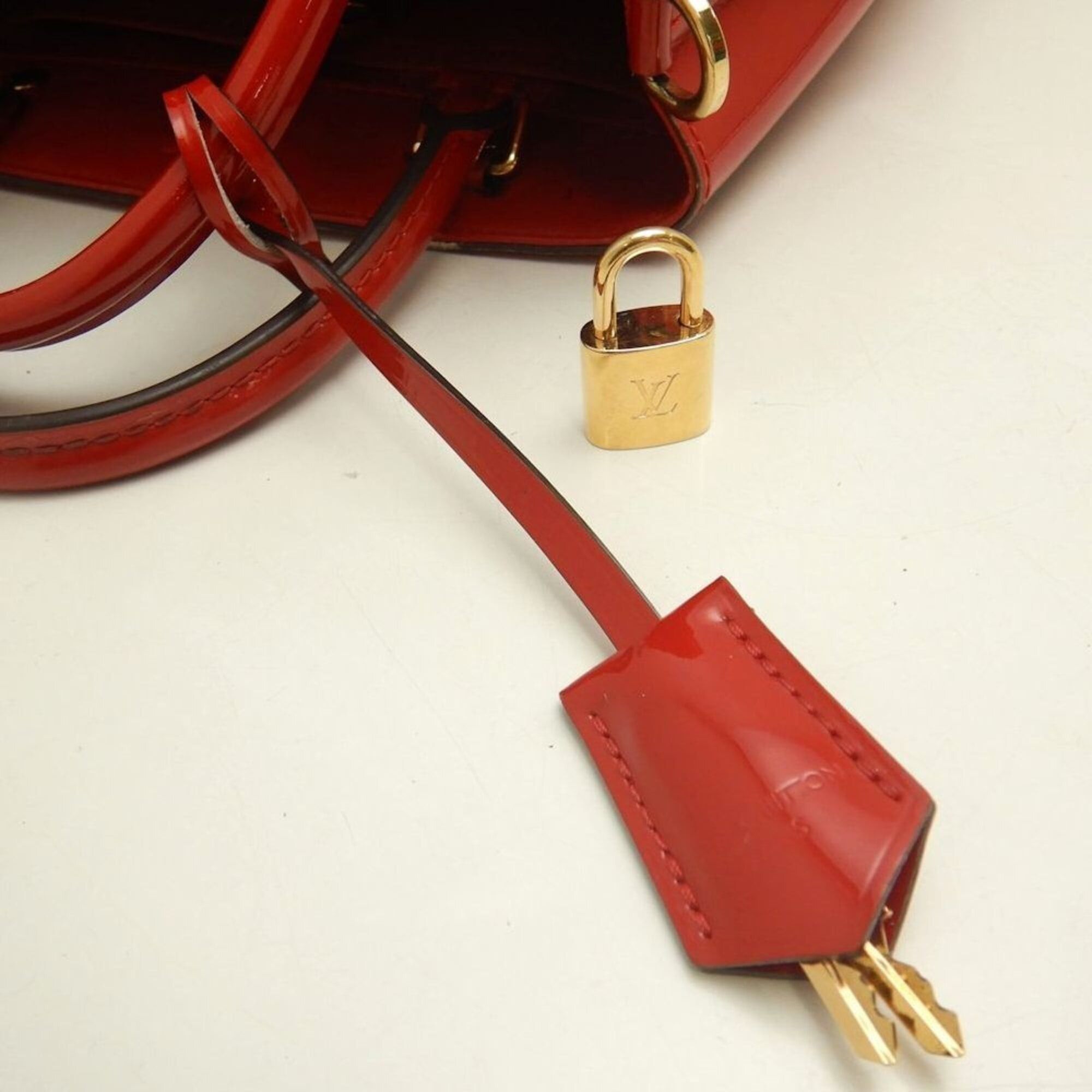 Louis Vuitton LOUIS VUITTON Vernis Montaigne BB M50170 Handbag Cerise Women's 253821 Size ONE SIZE - 14 Thumbnail