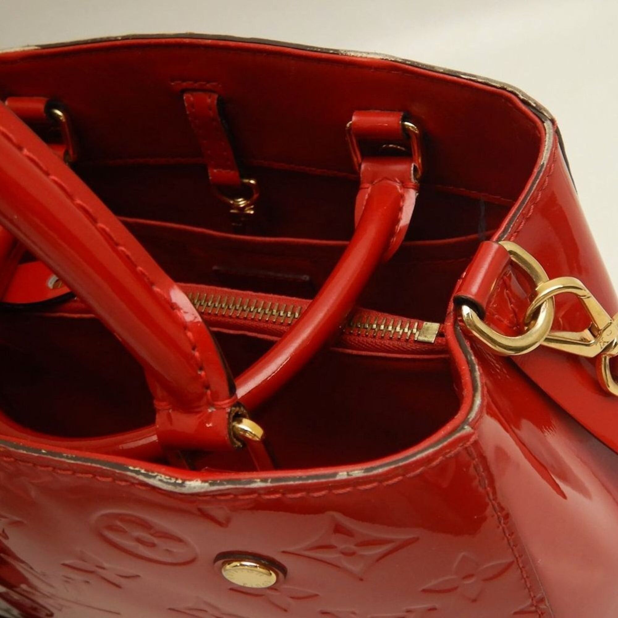 Louis Vuitton LOUIS VUITTON Vernis Montaigne BB M50170 Handbag Cerise Women's 253821 Size ONE SIZE - 10 Thumbnail