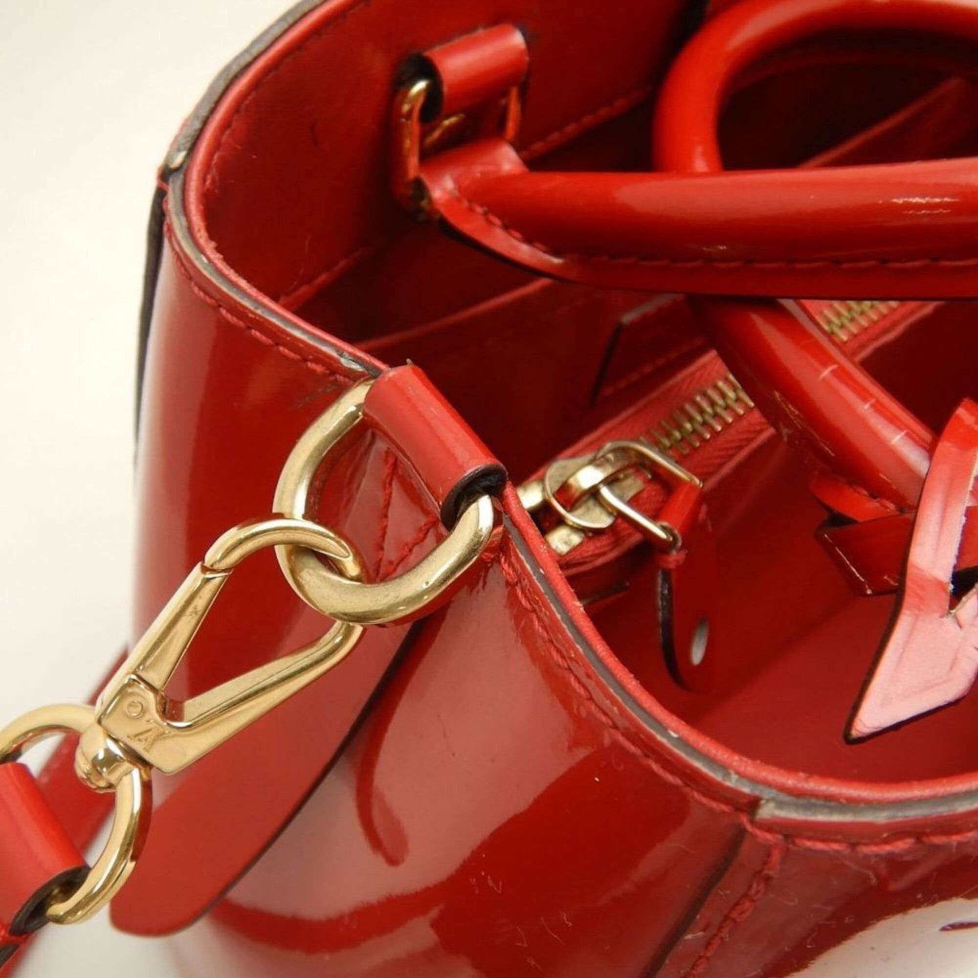 Louis Vuitton LOUIS VUITTON Vernis Montaigne BB M50170 Handbag Cerise Women's 253821 Size ONE SIZE - 8 Thumbnail