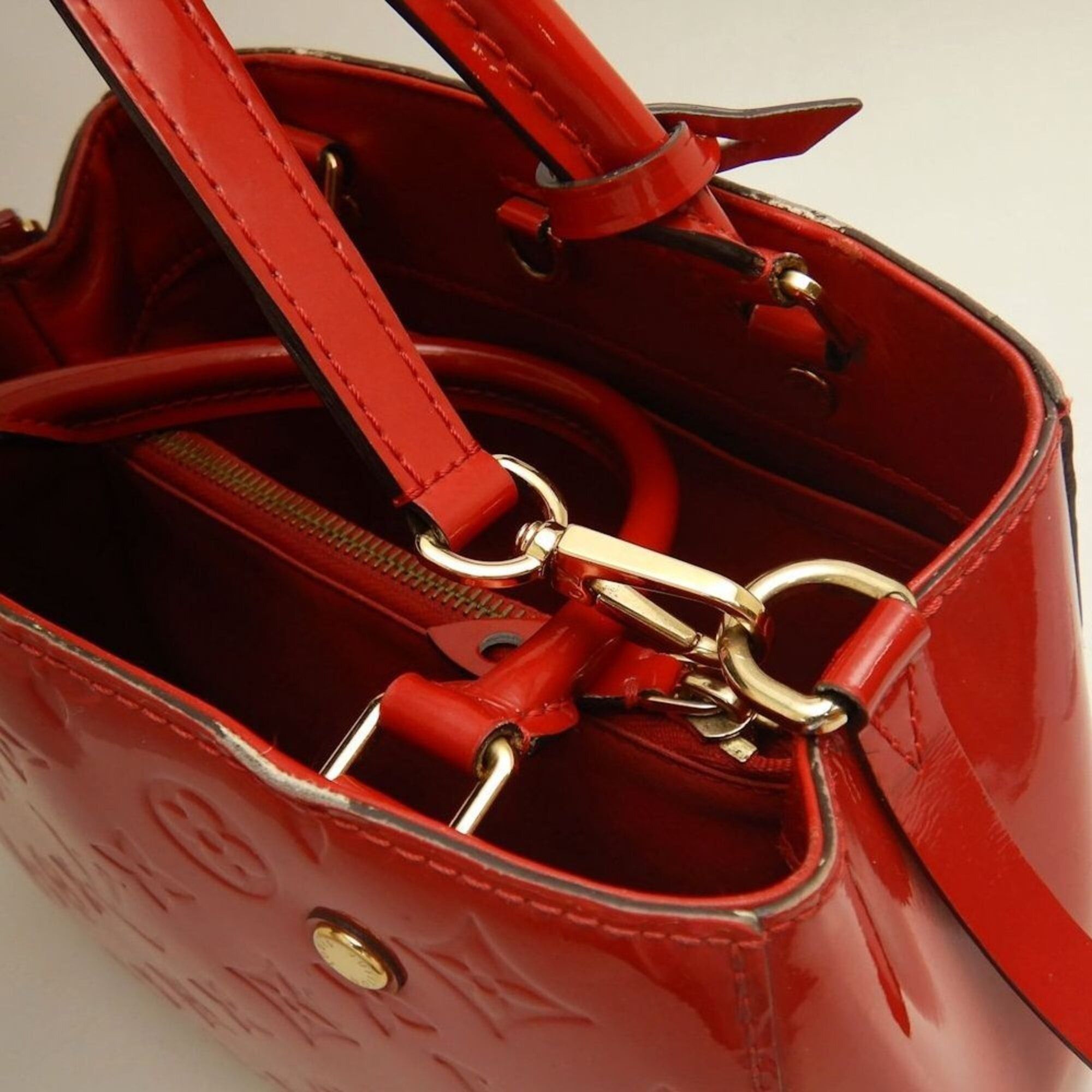 Louis Vuitton LOUIS VUITTON Vernis Montaigne BB M50170 Handbag Cerise Women's 253821 Size ONE SIZE - 9 Thumbnail