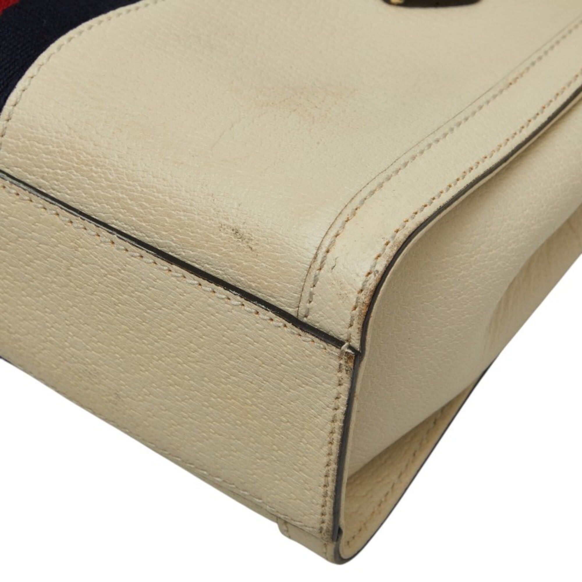 Gucci Gucci Ophidia Sherry Line Double G Small Handbag Shoulder Bag 2WAY 547551 Ivory Leather Women's GUCCI Size ONE SIZE - 5 Thumbnail