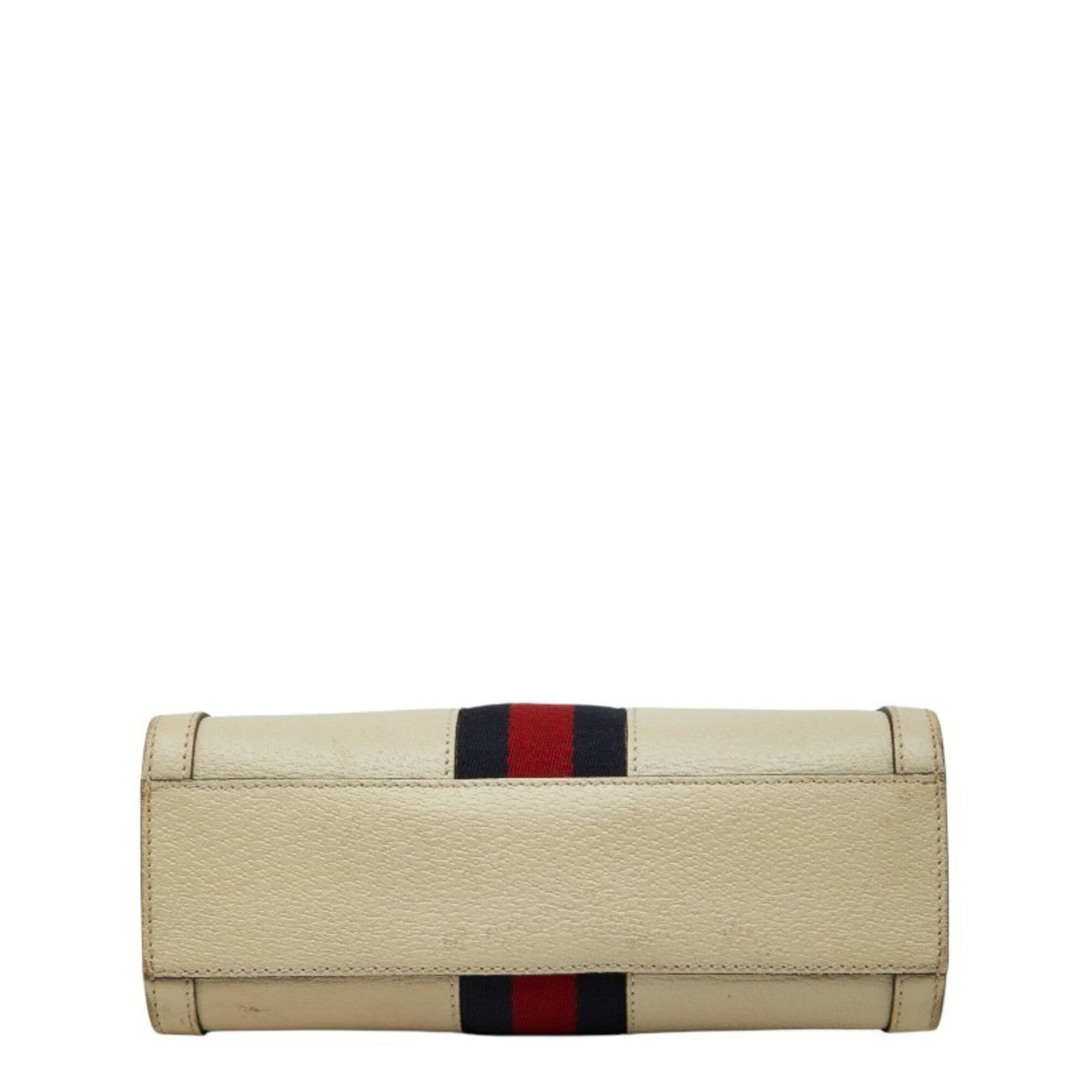 Gucci Gucci Ophidia Sherry Line Double G Small Handbag Shoulder Bag 2WAY 547551 Ivory Leather Women's GUCCI Size ONE SIZE - 3 Thumbnail