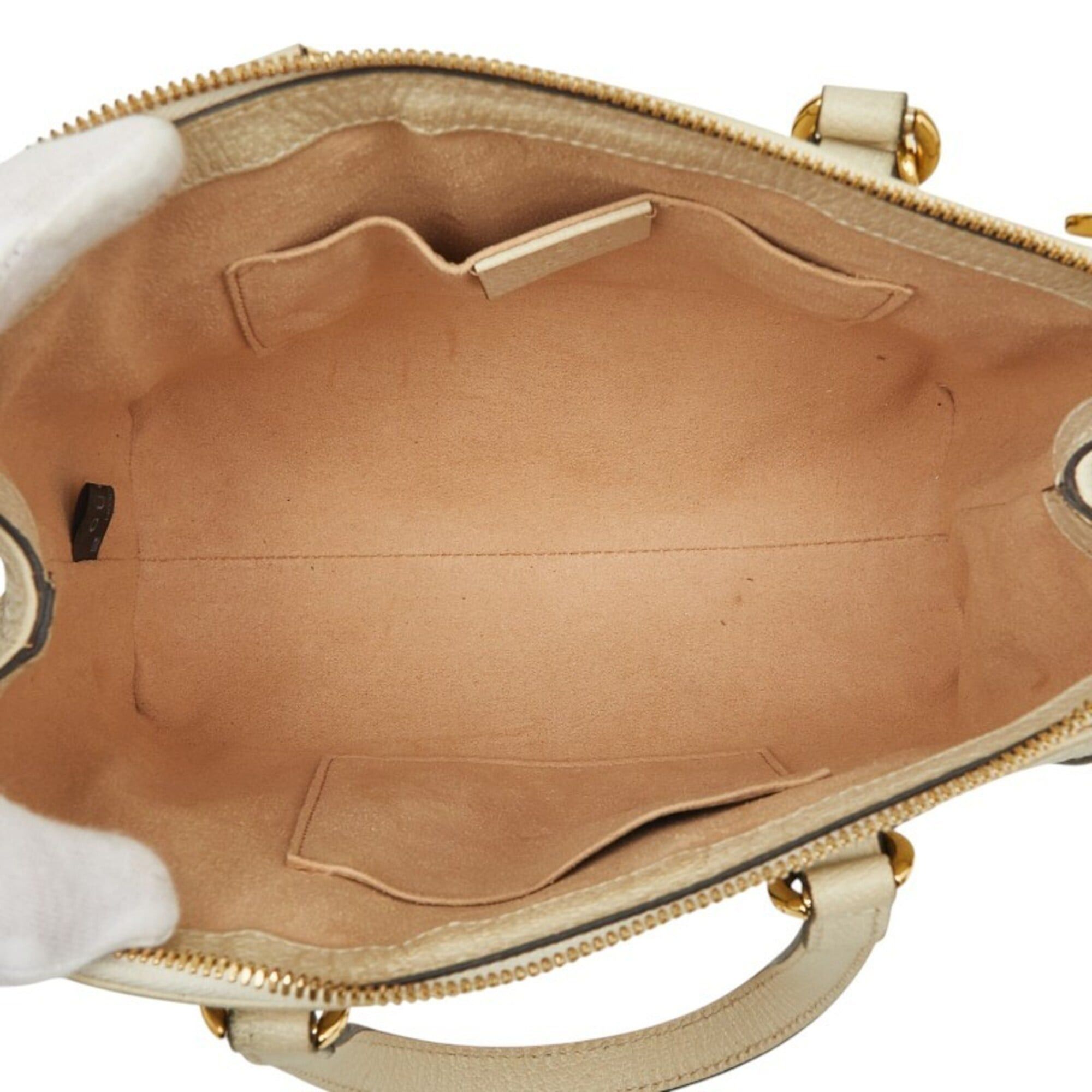 Gucci Gucci Ophidia Sherry Line Double G Small Handbag Shoulder Bag 2WAY 547551 Ivory Leather Women's GUCCI Size ONE SIZE - 9 Thumbnail