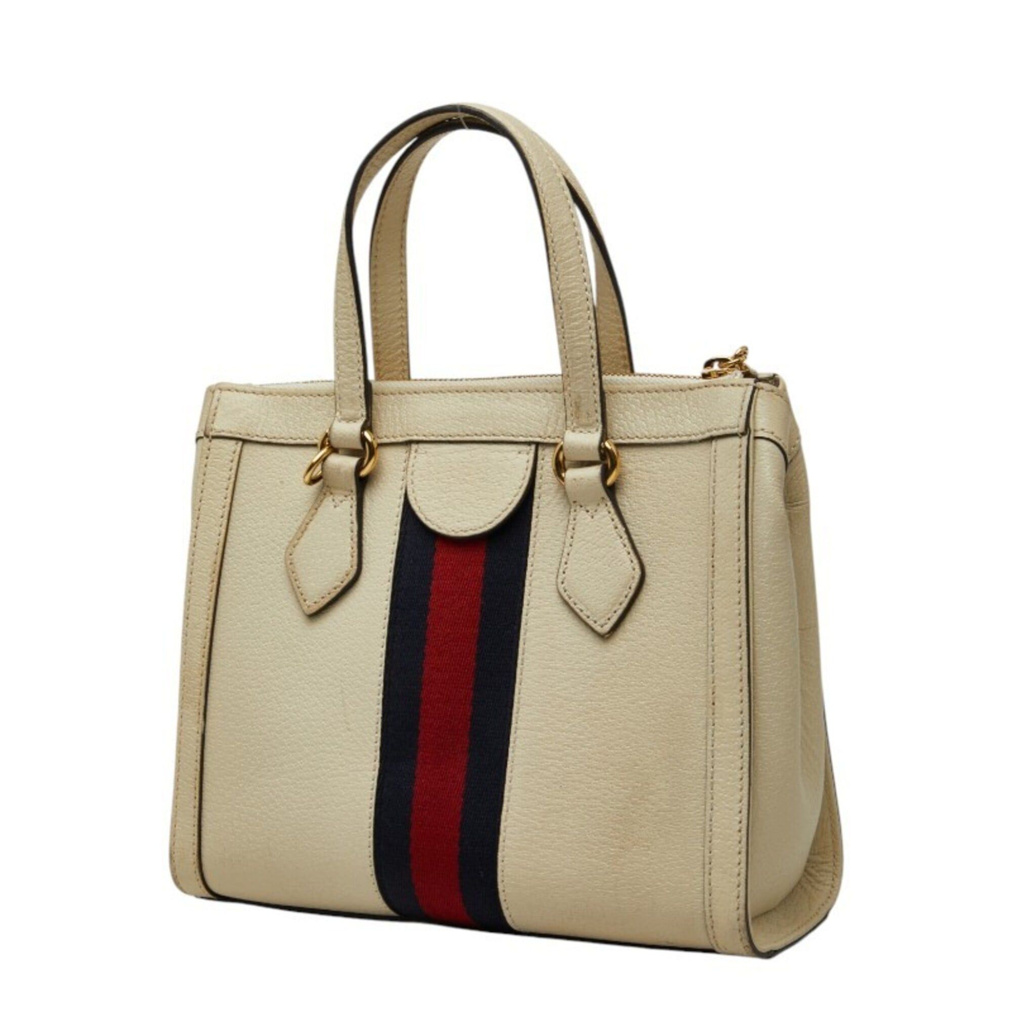 Gucci Gucci Ophidia Sherry Line Double G Small Handbag Shoulder Bag 2WAY 547551 Ivory Leather Women's GUCCI Size ONE SIZE - 2 Thumbnail